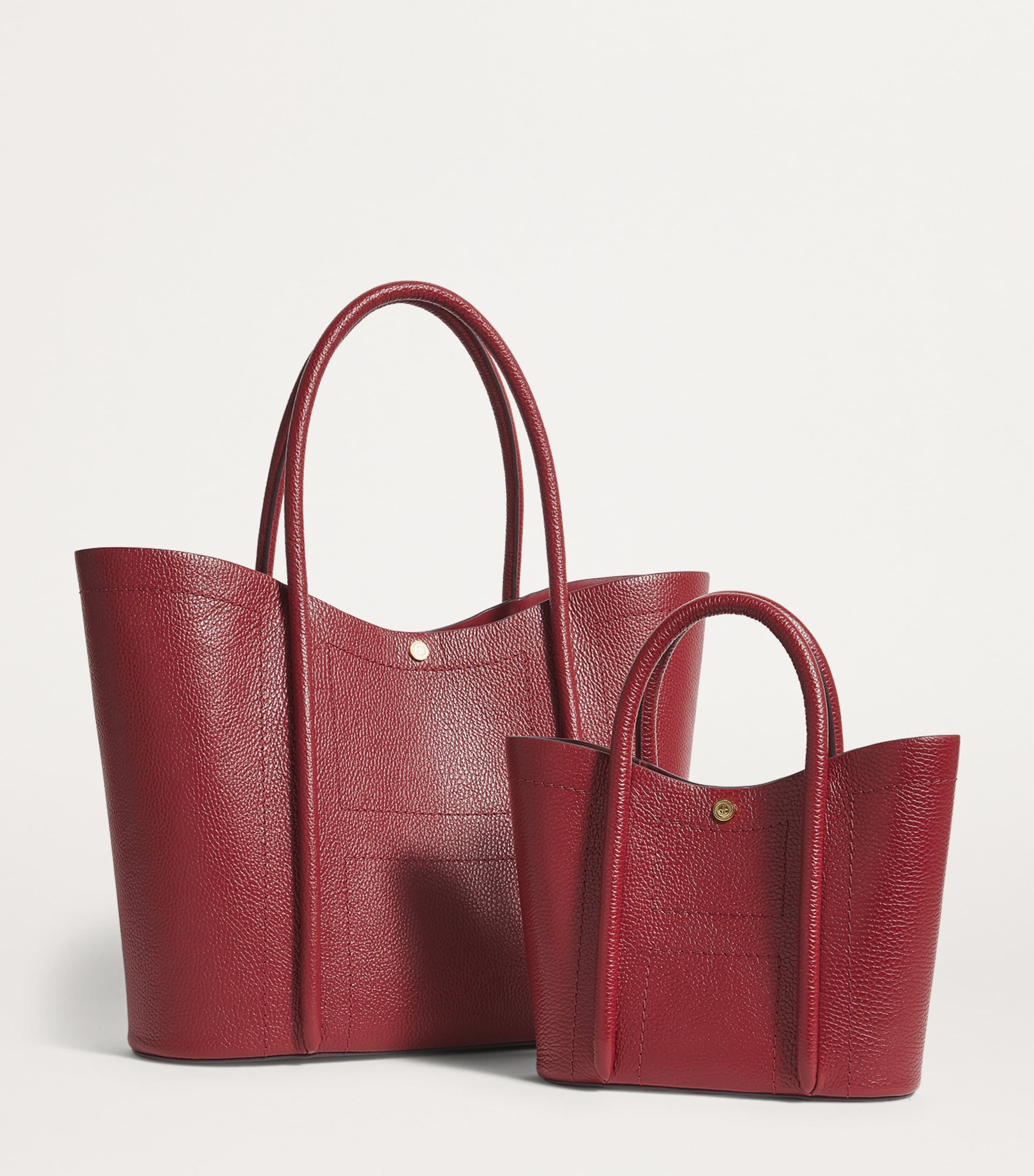 Leather Rope Tote Bag BURGUNDY Image 5