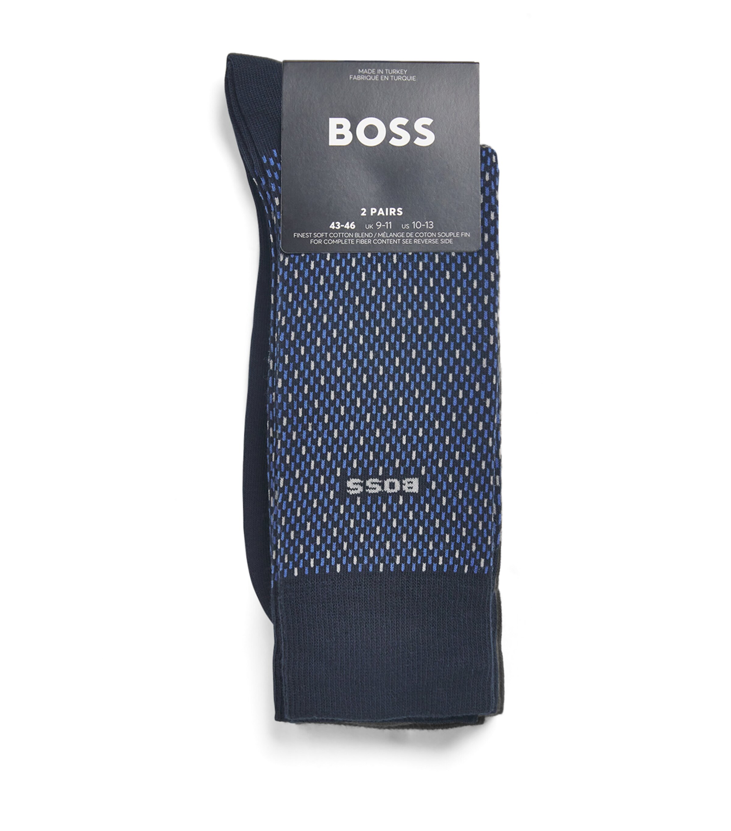 Shop Hugo Boss Mini Pattern Socks In Blue