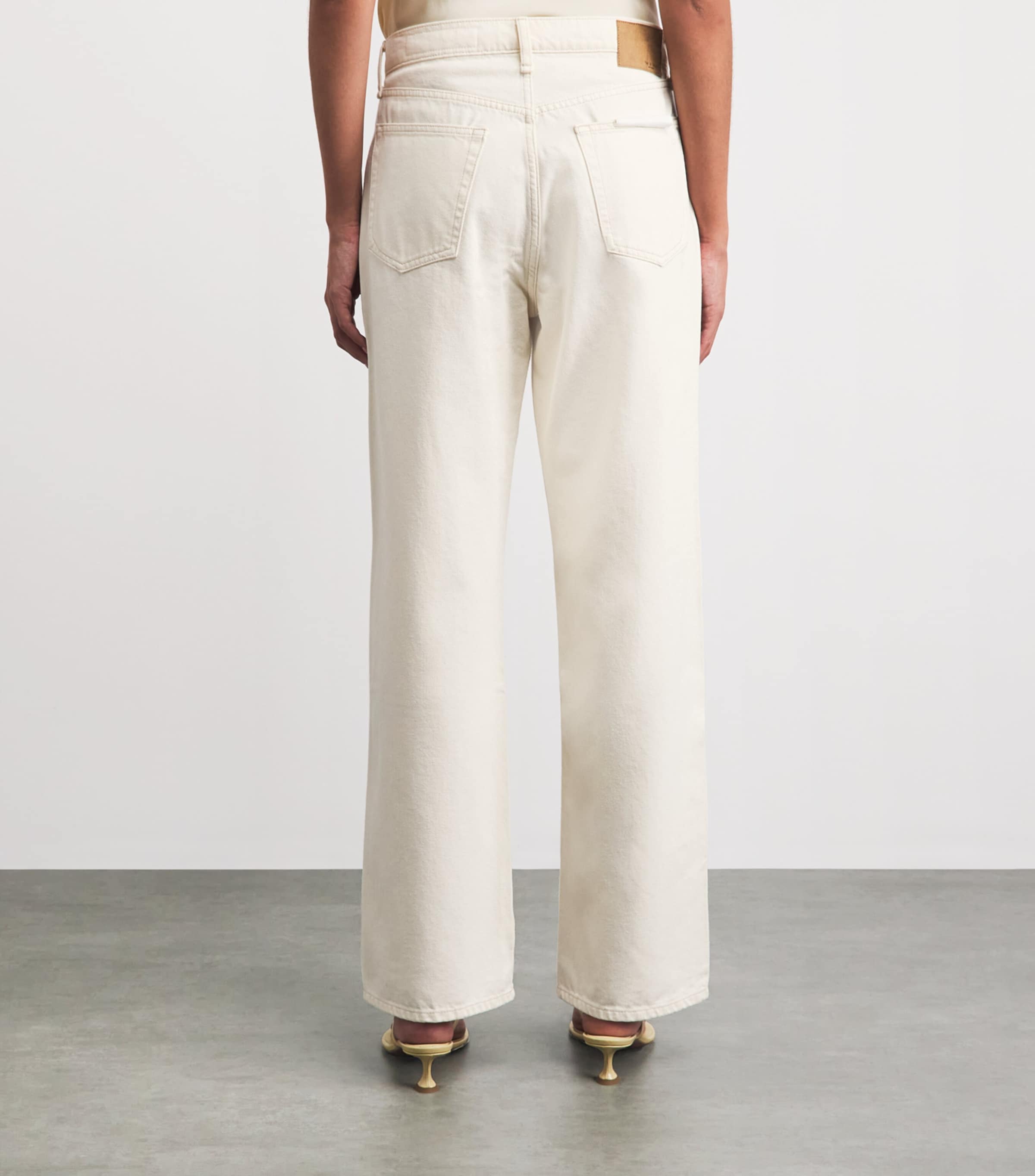 Rag & Bone Womens Shea Straight Jeans Ecru Image 5