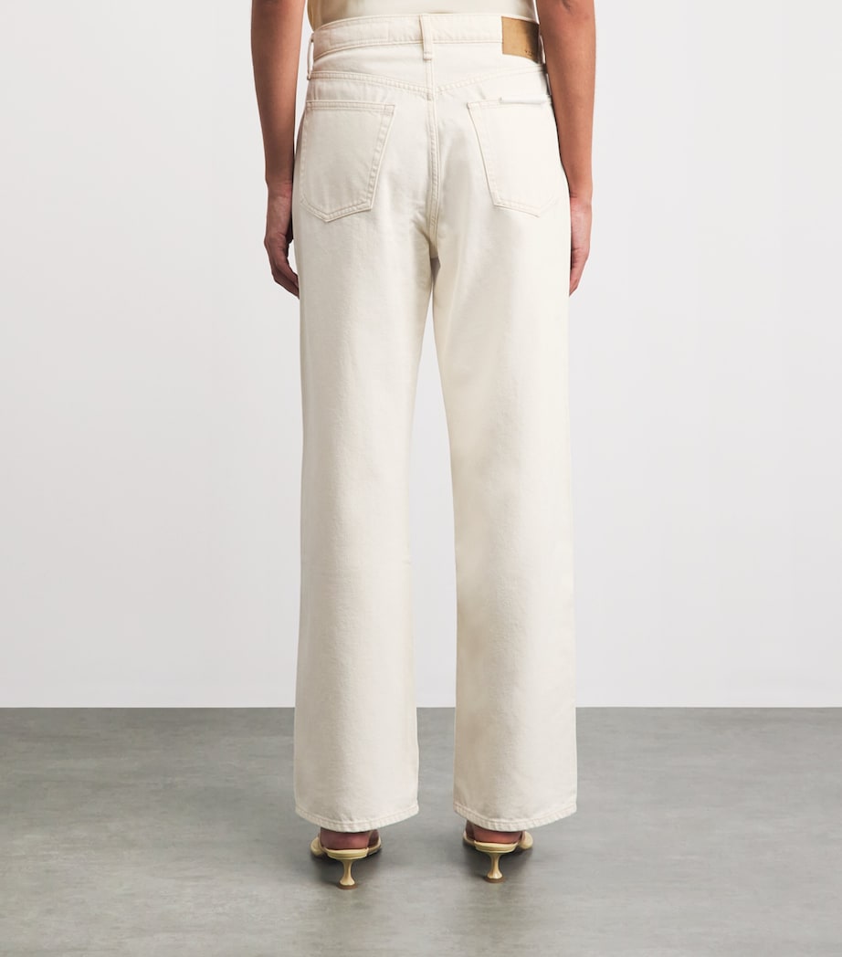 Rag & Bone Womens Shea Straight Jeans Ecru Image 5