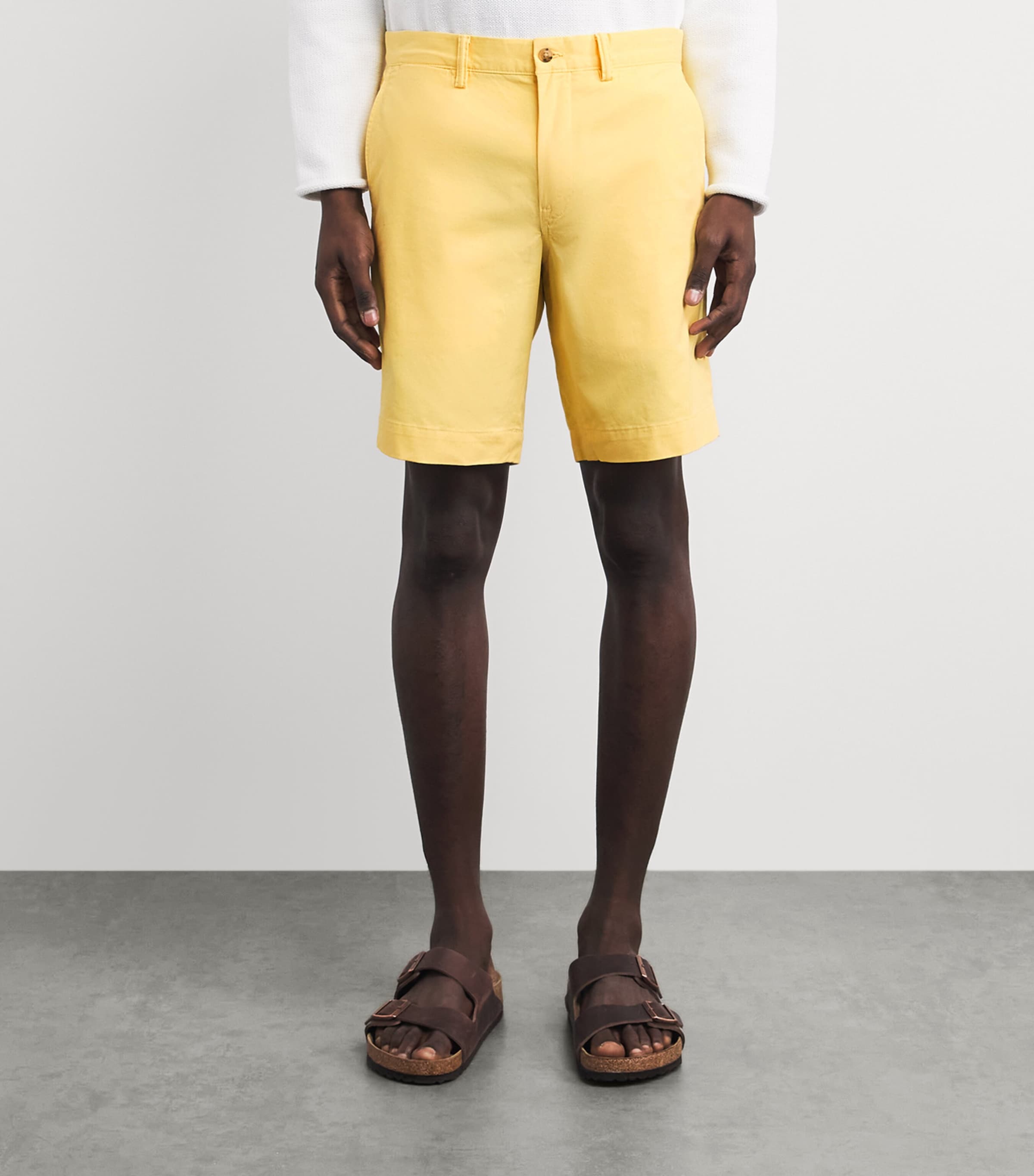 Polo Ralph Lauren Mens Stretch-Cotton Bedford Shorts Corn Yellow Image 4