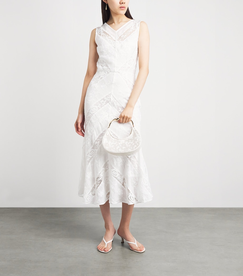 Simkhai Mesh Embroidered Nixi Clutch Bag Ivory Image 2