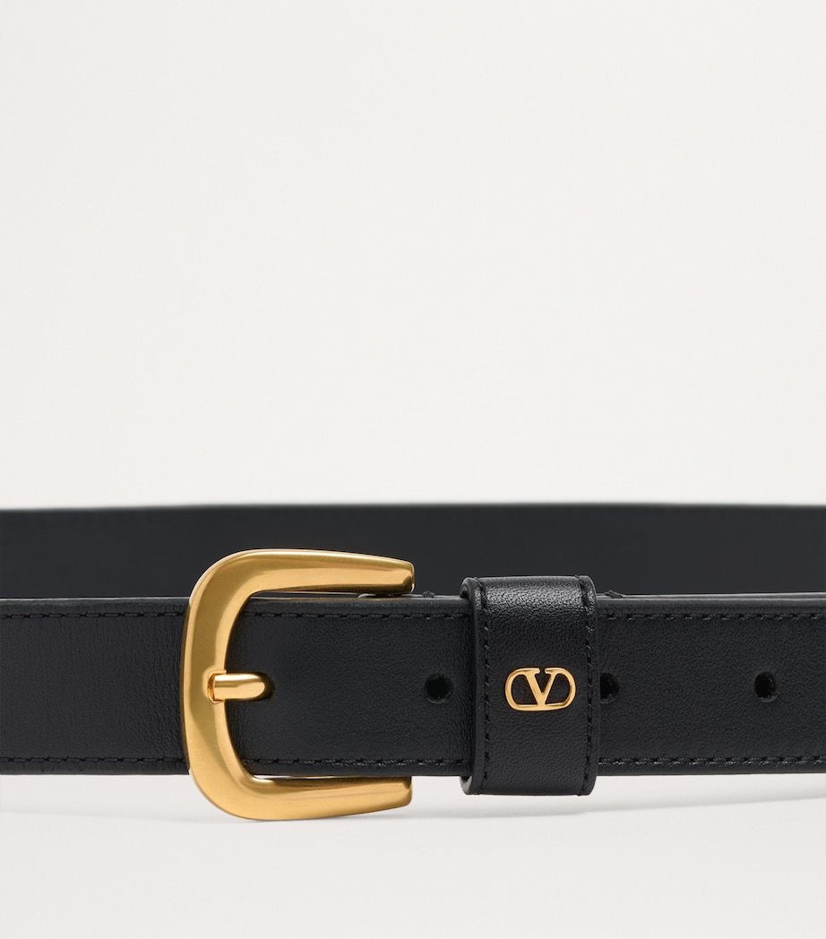 Leather VLogo Signature Belt 0NO Image 2