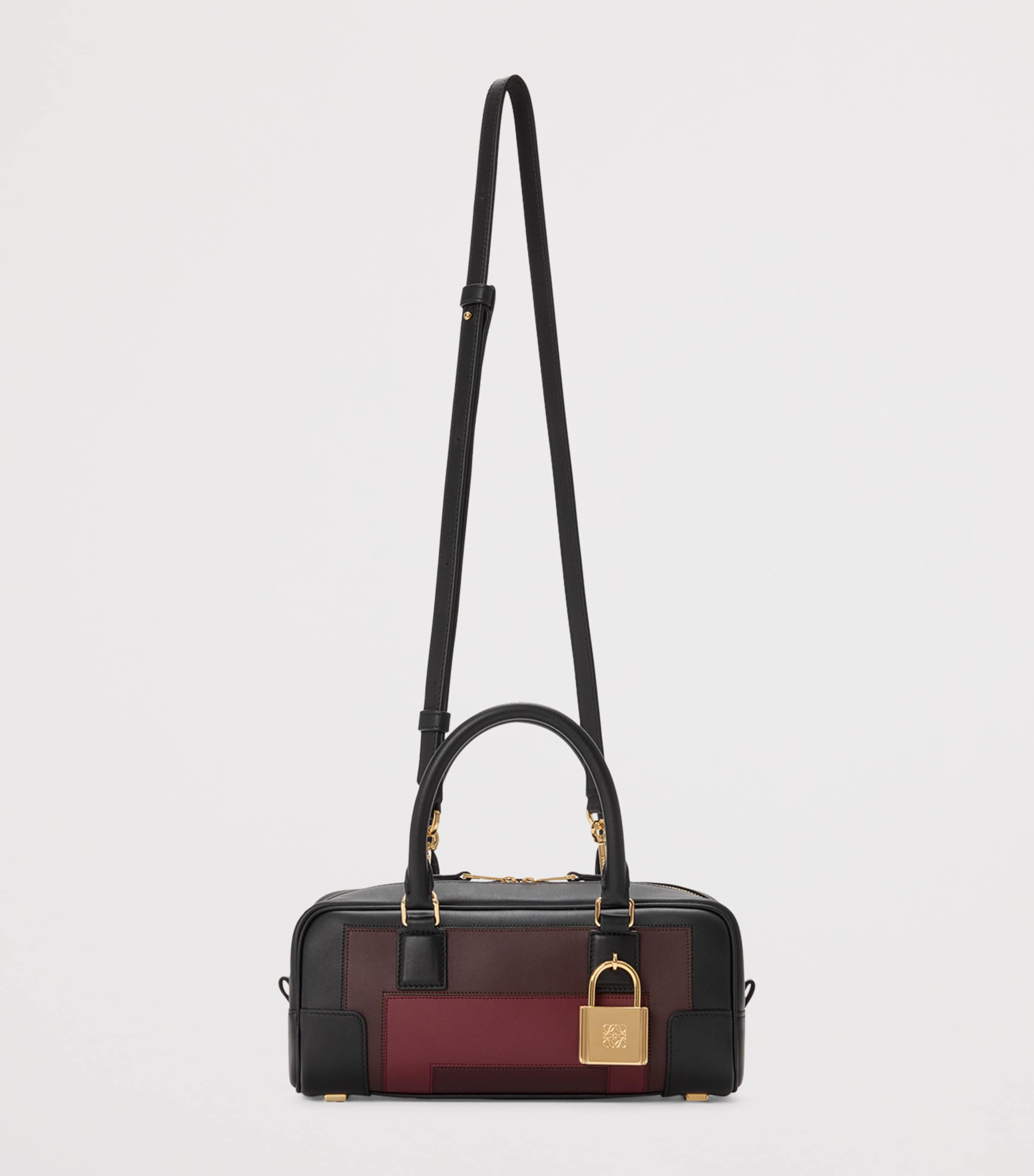 LOEWE Black x Albers Leather Amazona 23 Top-Handle Bag