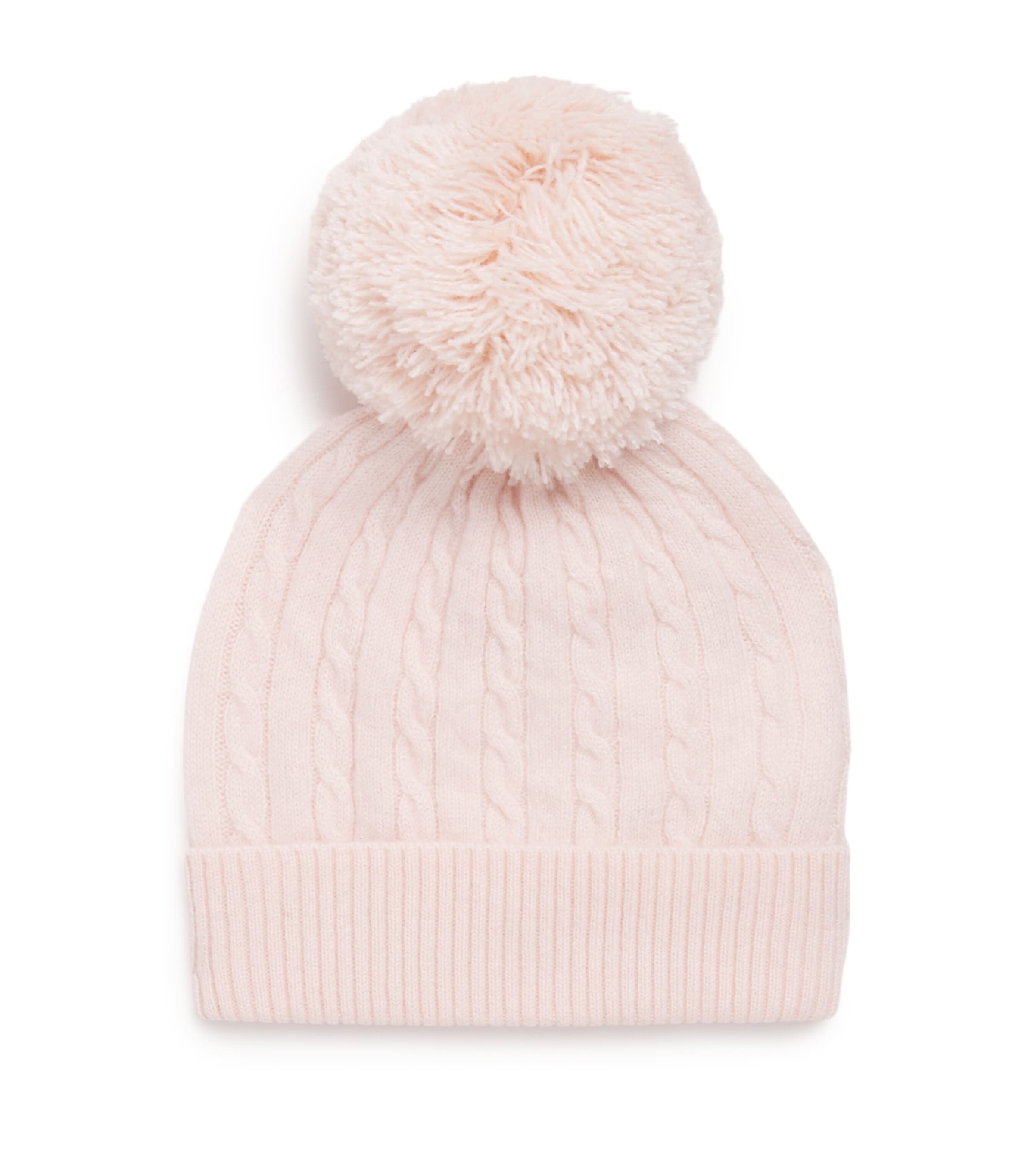 Cashmere Cable-Knit Beanie PALE PINK MELANGE Image 1