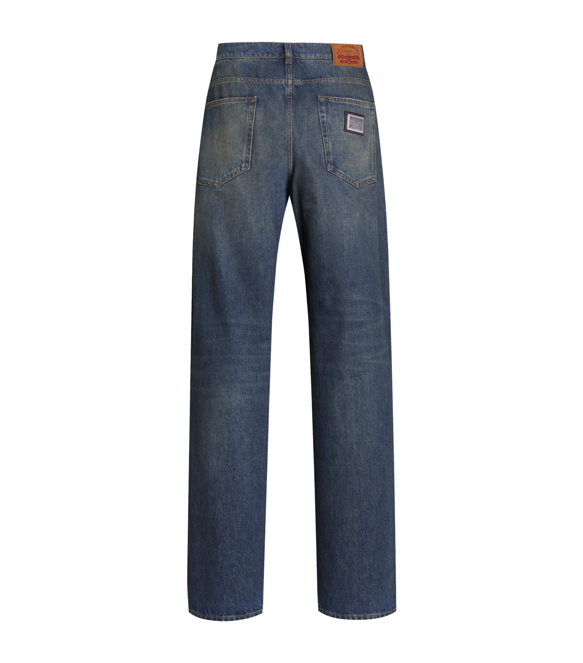 Dolce&Gabbana Mens Mid-Wash Slim Jeans Combined Colour Image 2