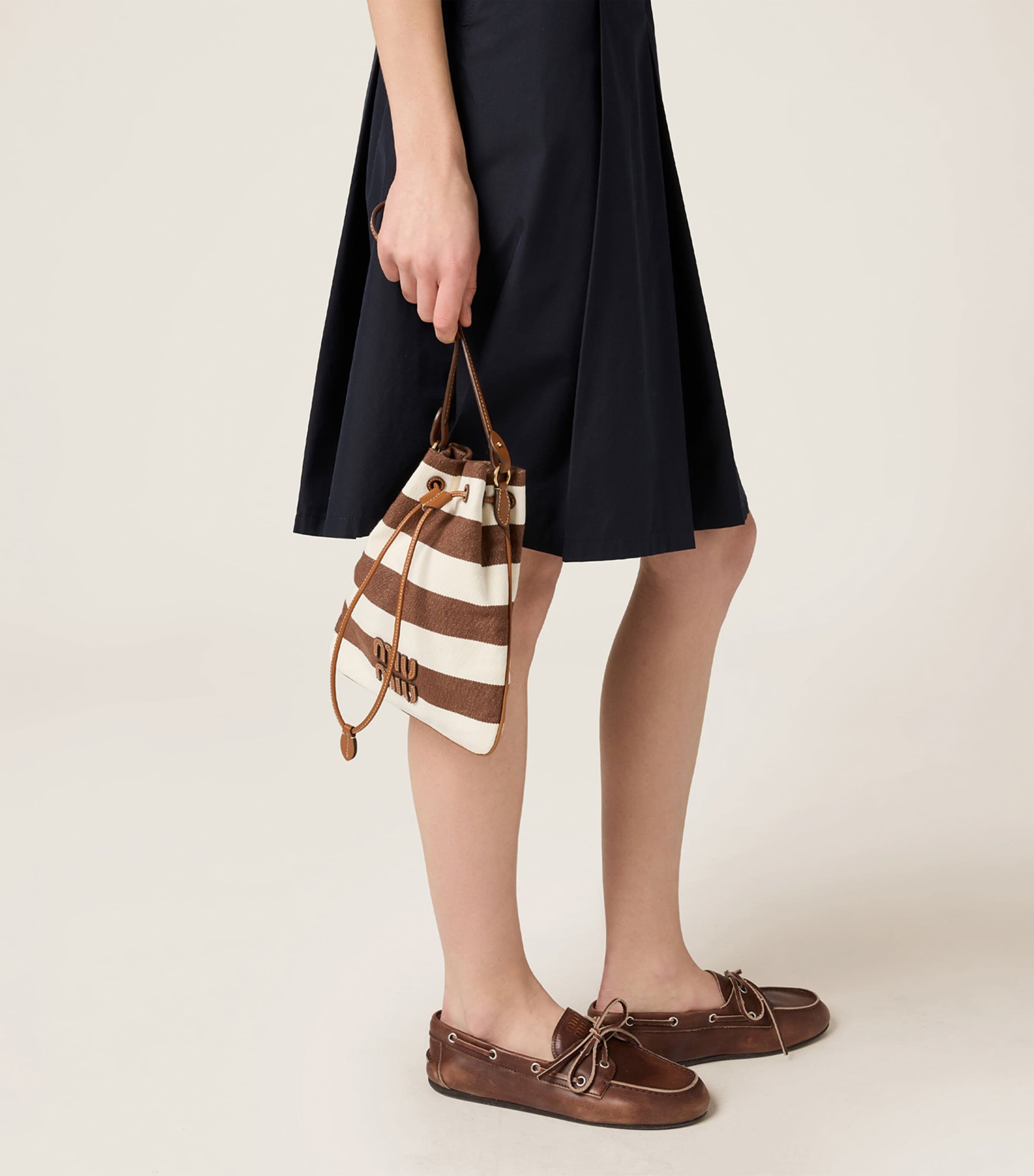 Miu Miu Striped Drawstring Pouch | Harrods UK