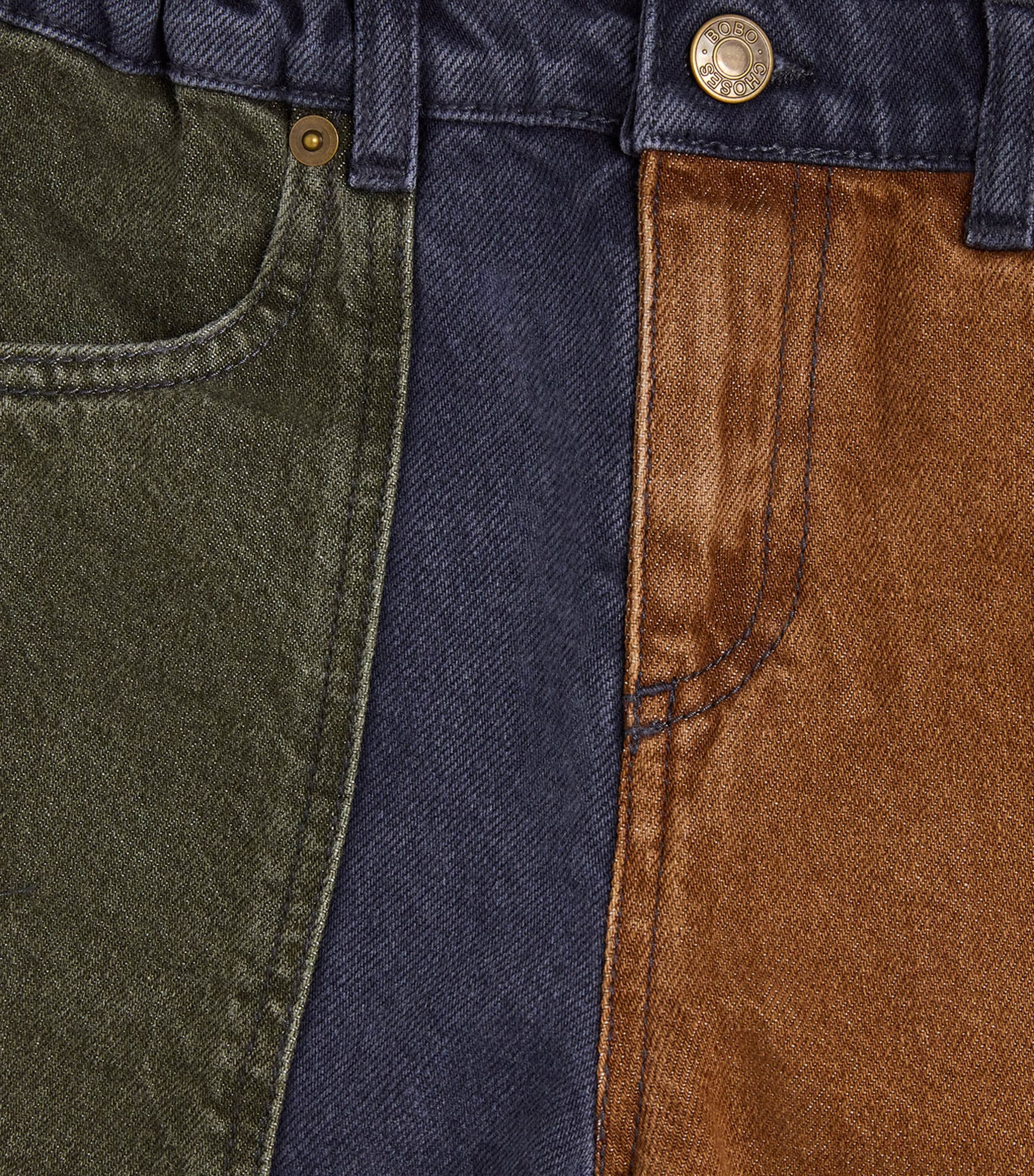 Organic Cotton Patchwork Jeans (2-13 Years) 991MULTICOLOR Image 3