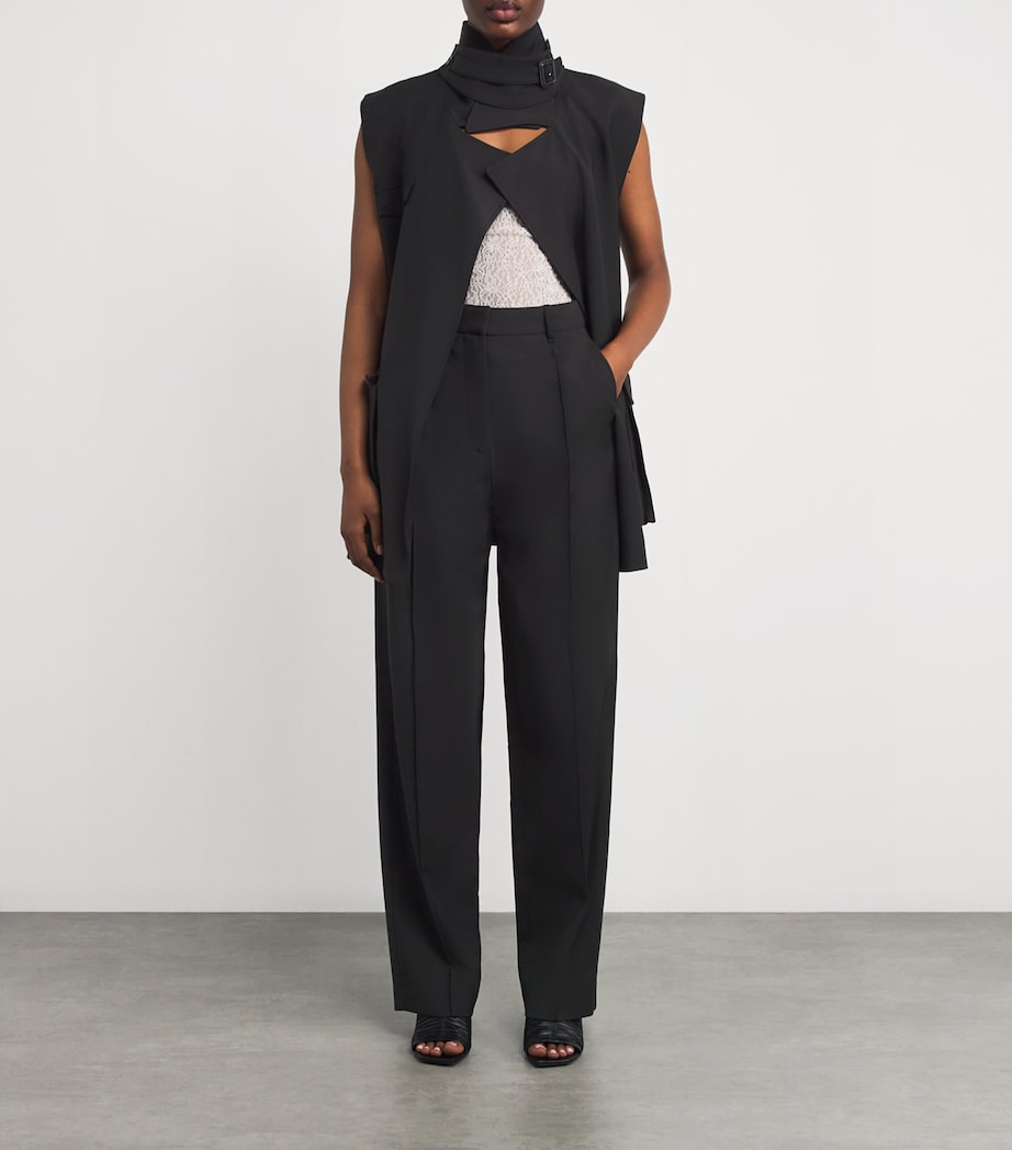 Corinthian Straight Tailored Trousers DBLK BLACK Image 2