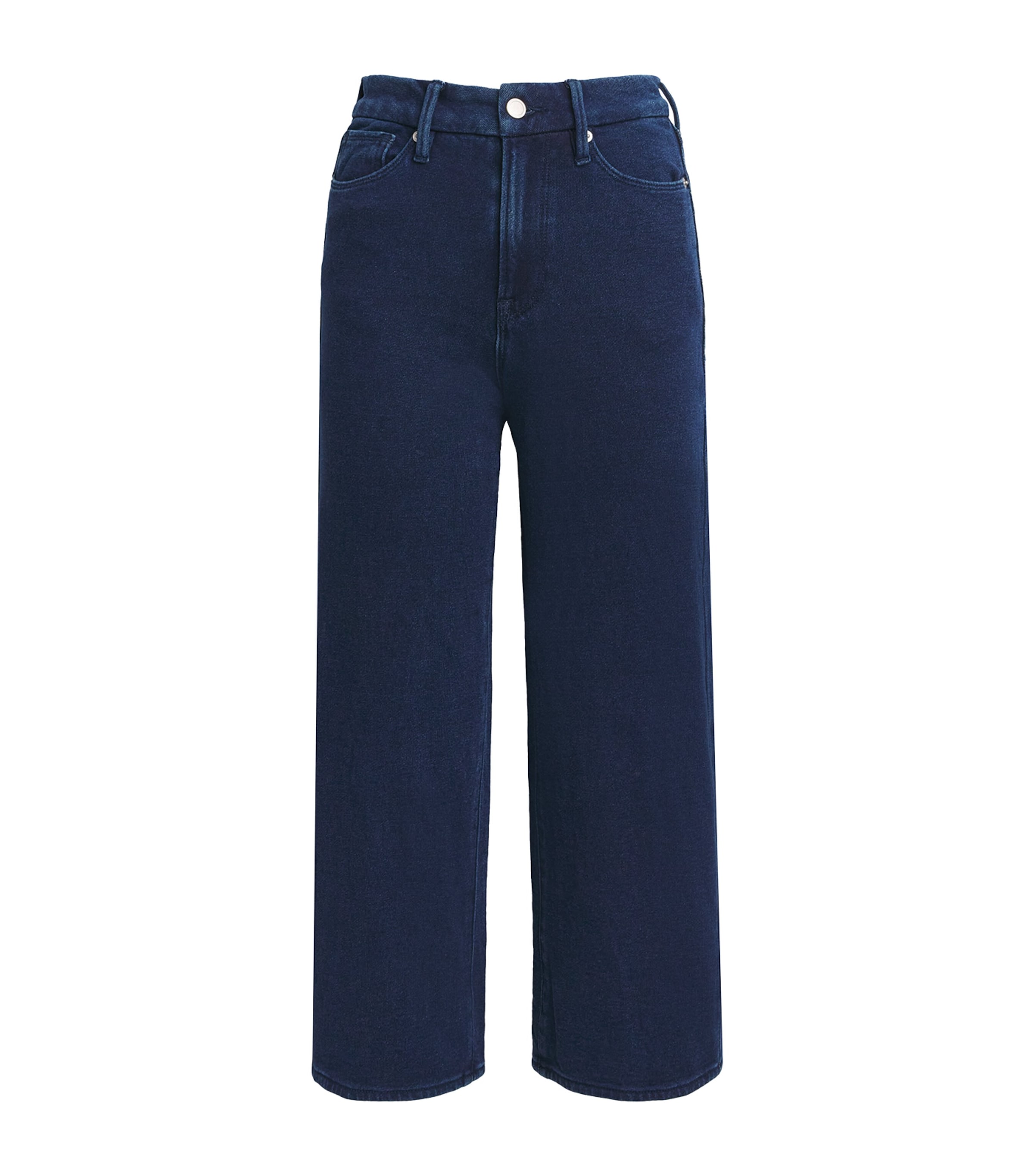 Good American Womens Cotton Cropped Jeanius Trousers Image 1
