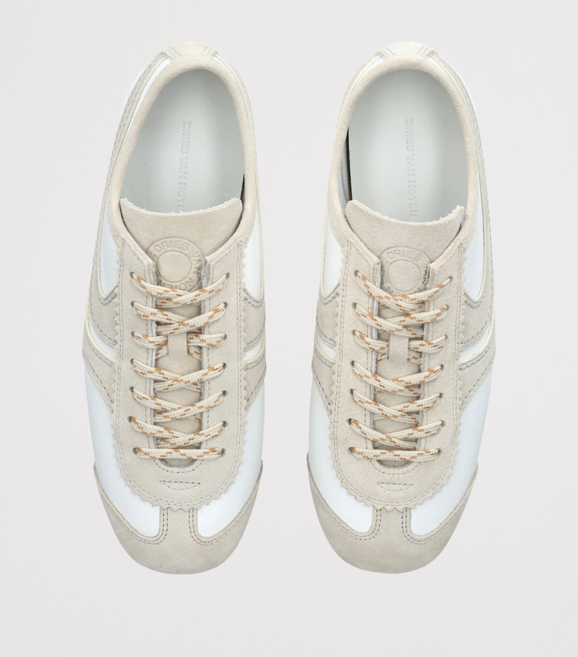 DRIES VAN NOTEN Leather Dustin Sneakers White Image 3
