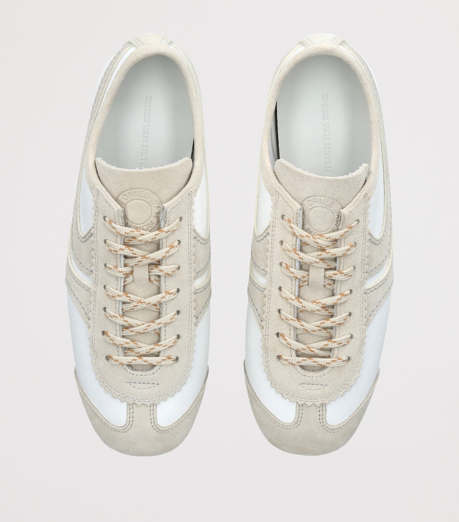 DRIES VAN NOTEN Leather Dustin Sneakers White Image 3