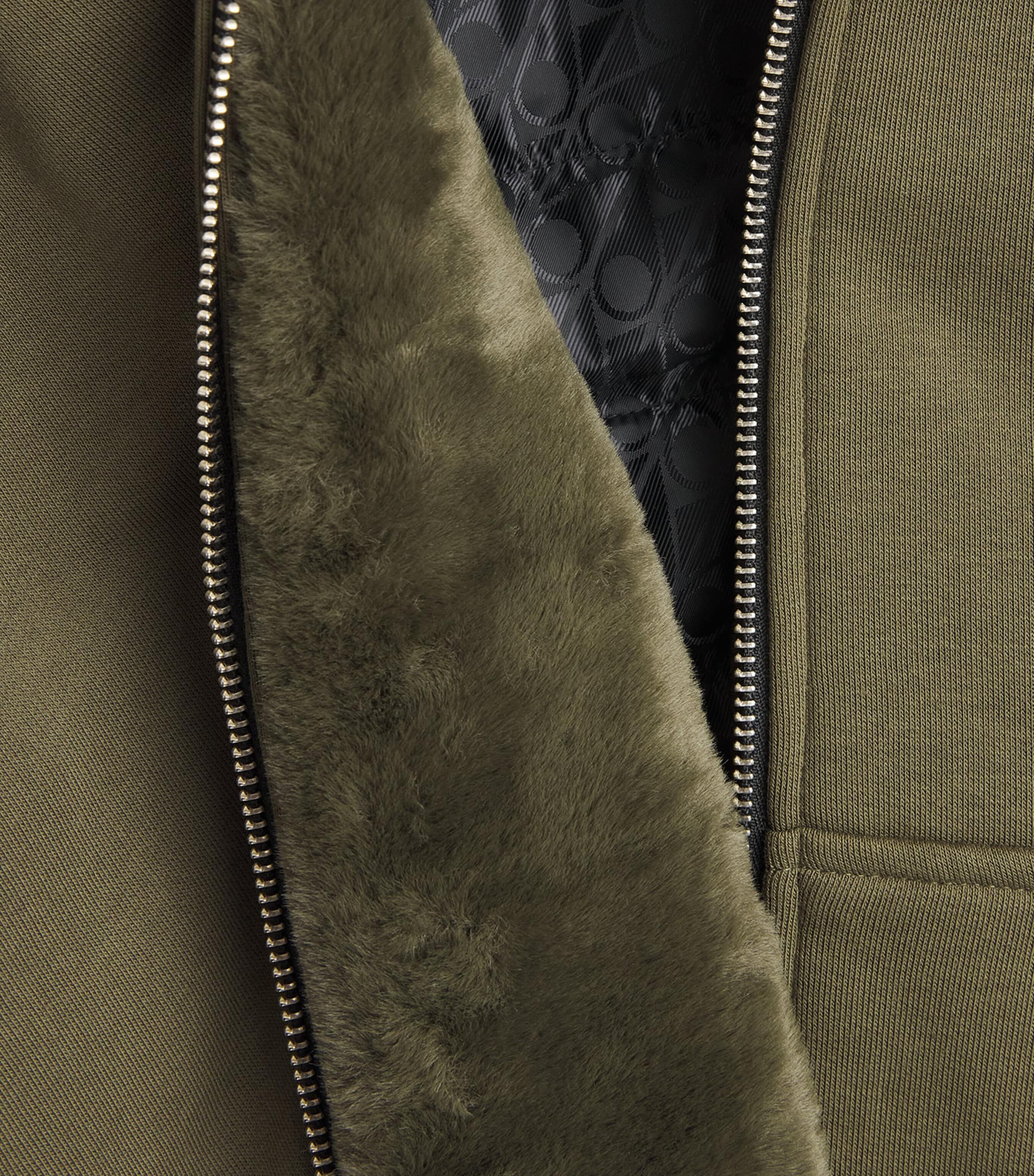 Moose Knuckles Mens Padded Bunny Zip-Up Hoodie Combat Image 6