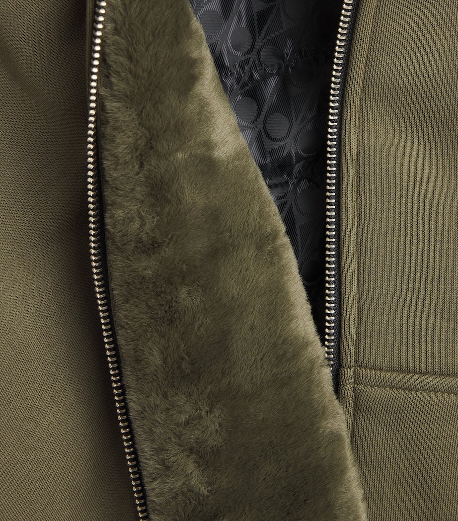 Moose Knuckles Mens Padded Bunny Zip-Up Hoodie Combat Image 6