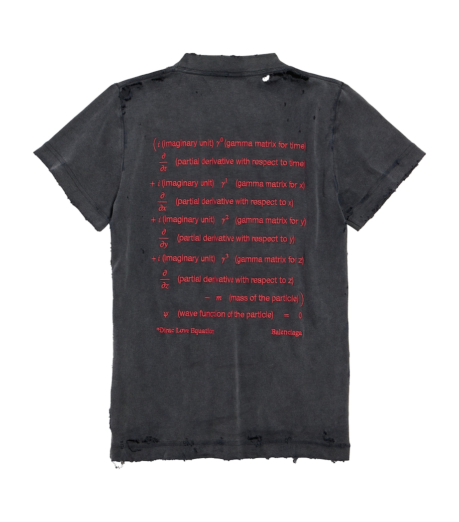 Balenciaga Womens Cotton Dirac Formula T-Shirt Image 6