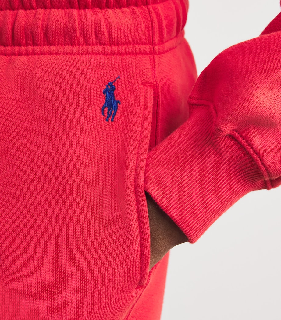 Cotton-Blend Polo Pony Sweatpants DEEP ORANGEY RED Image 6