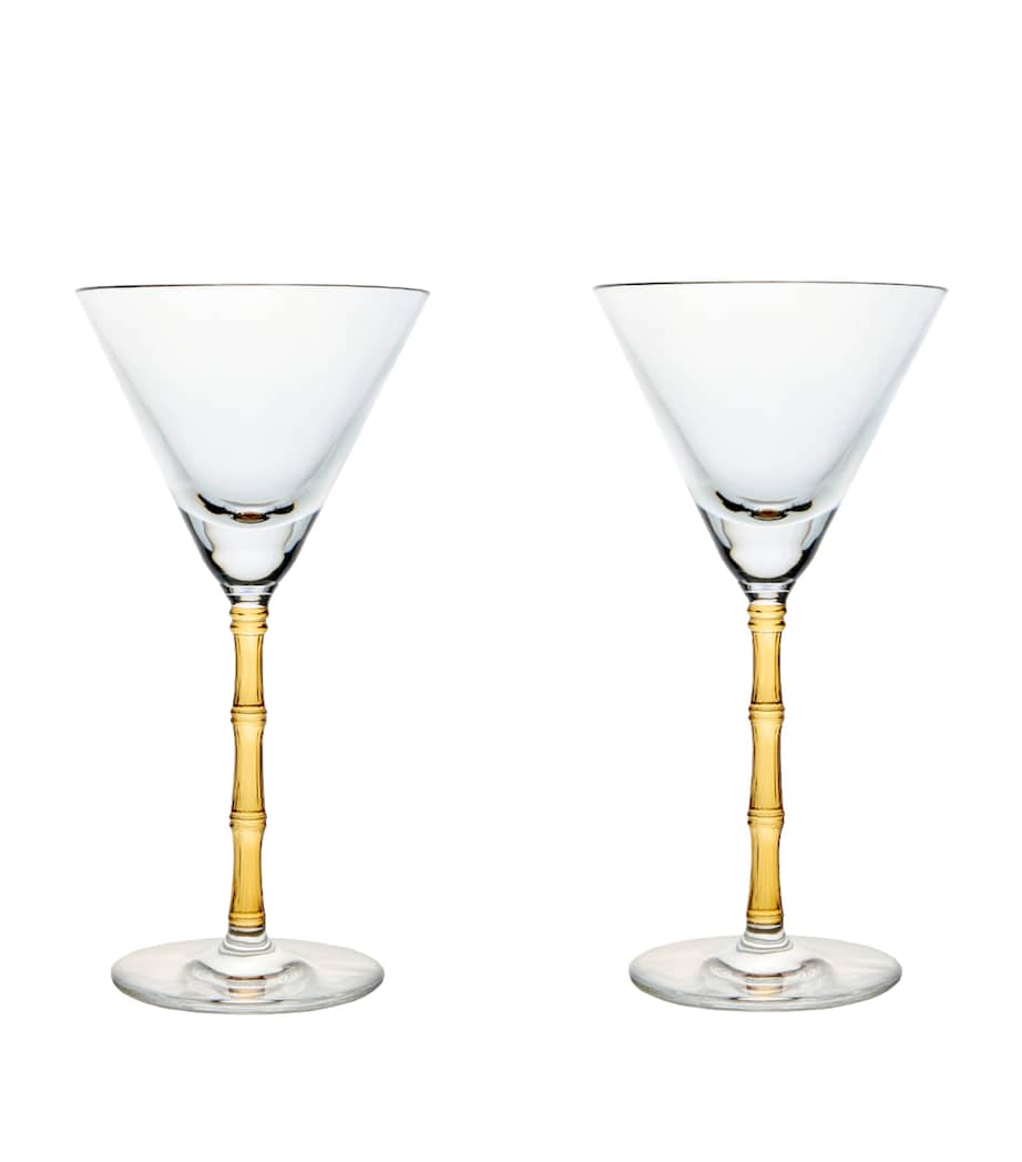 La Doublej Bamboo Wine Glasses (Set of 2) Amber Image 1