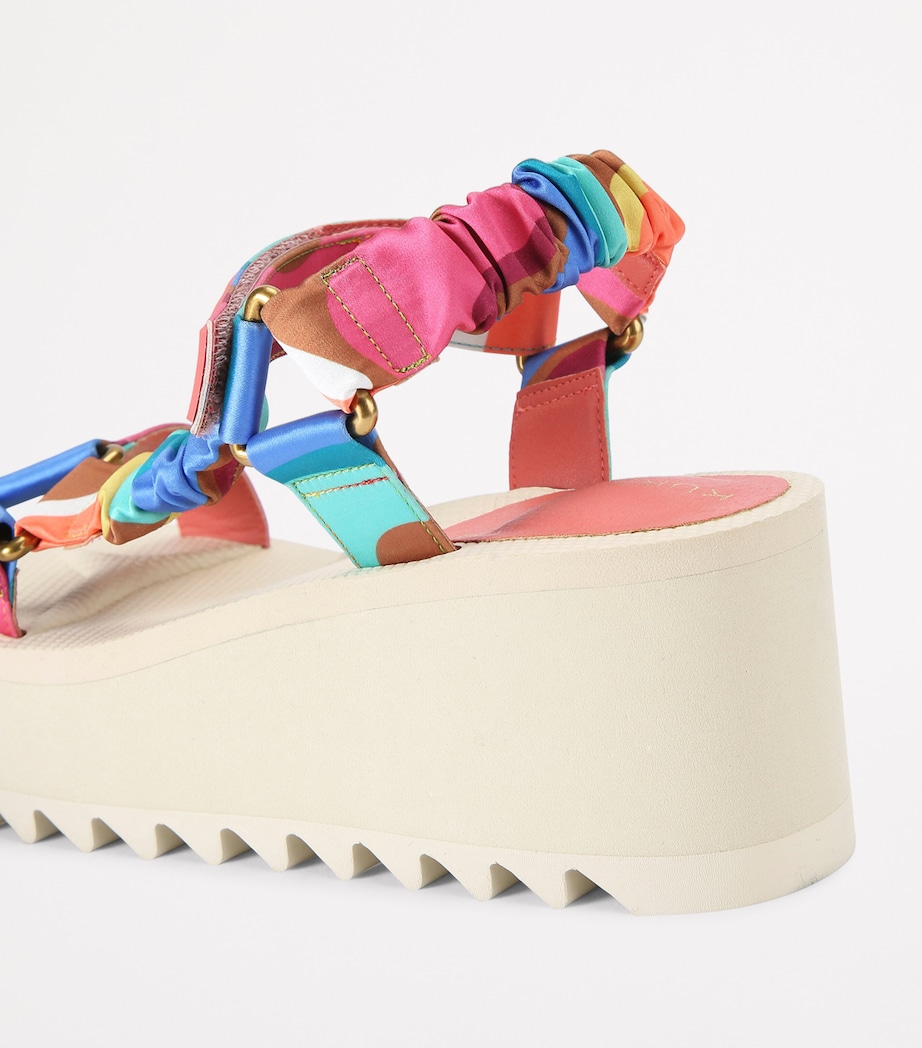Kurt Geiger London Satin Orion Wedge Sandals Mult/other Image 2