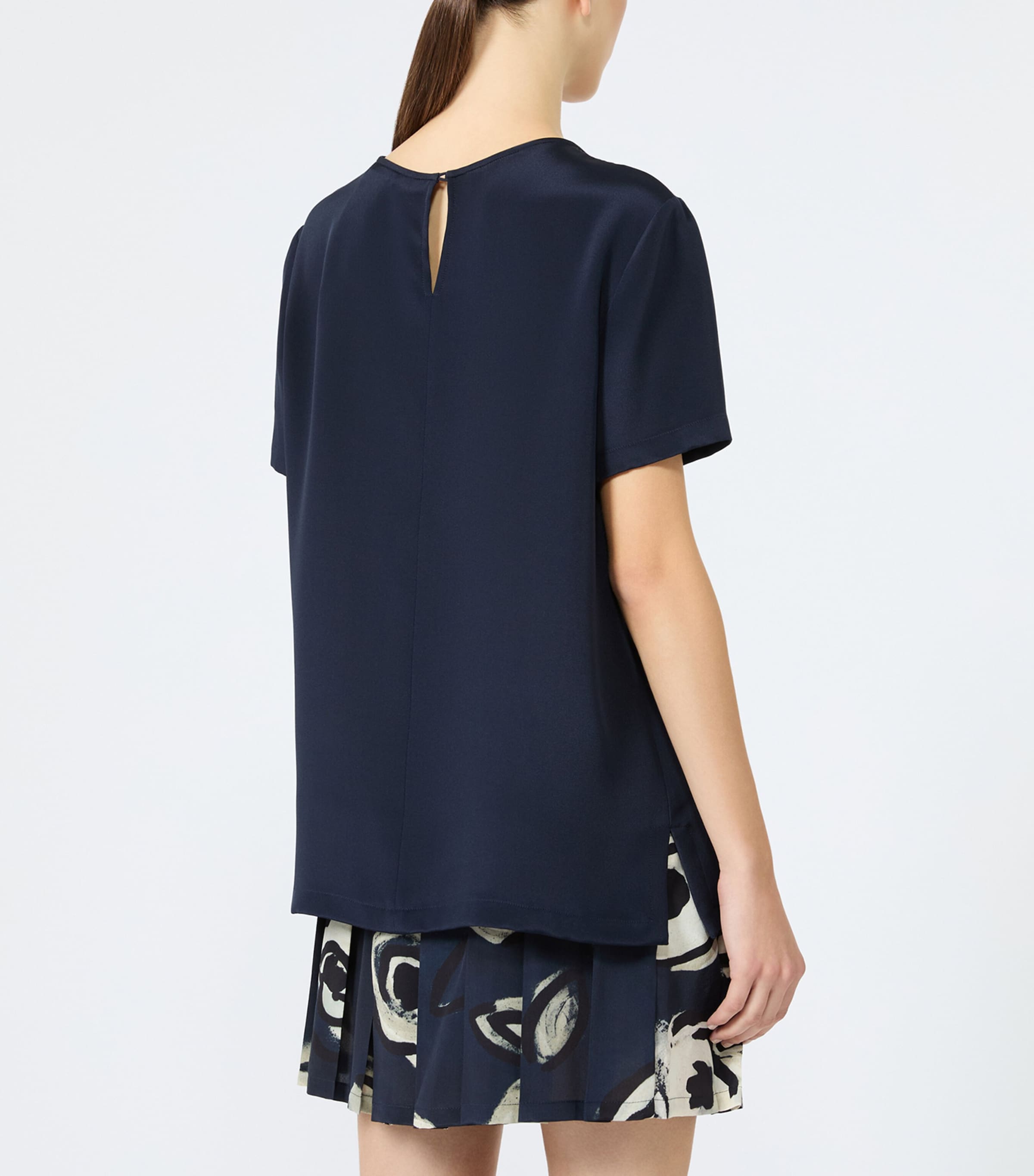 Max Mara Womens Silk Monogram Blouse Ultramarine Image 4