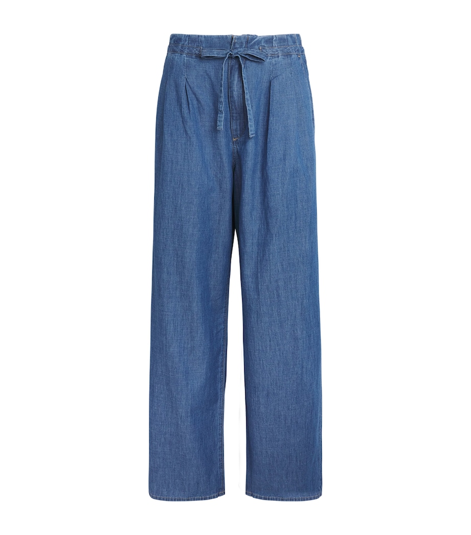 PAIGE Womens Drawstring Ingrid Wide-Leg Jeans Azusa Image 1