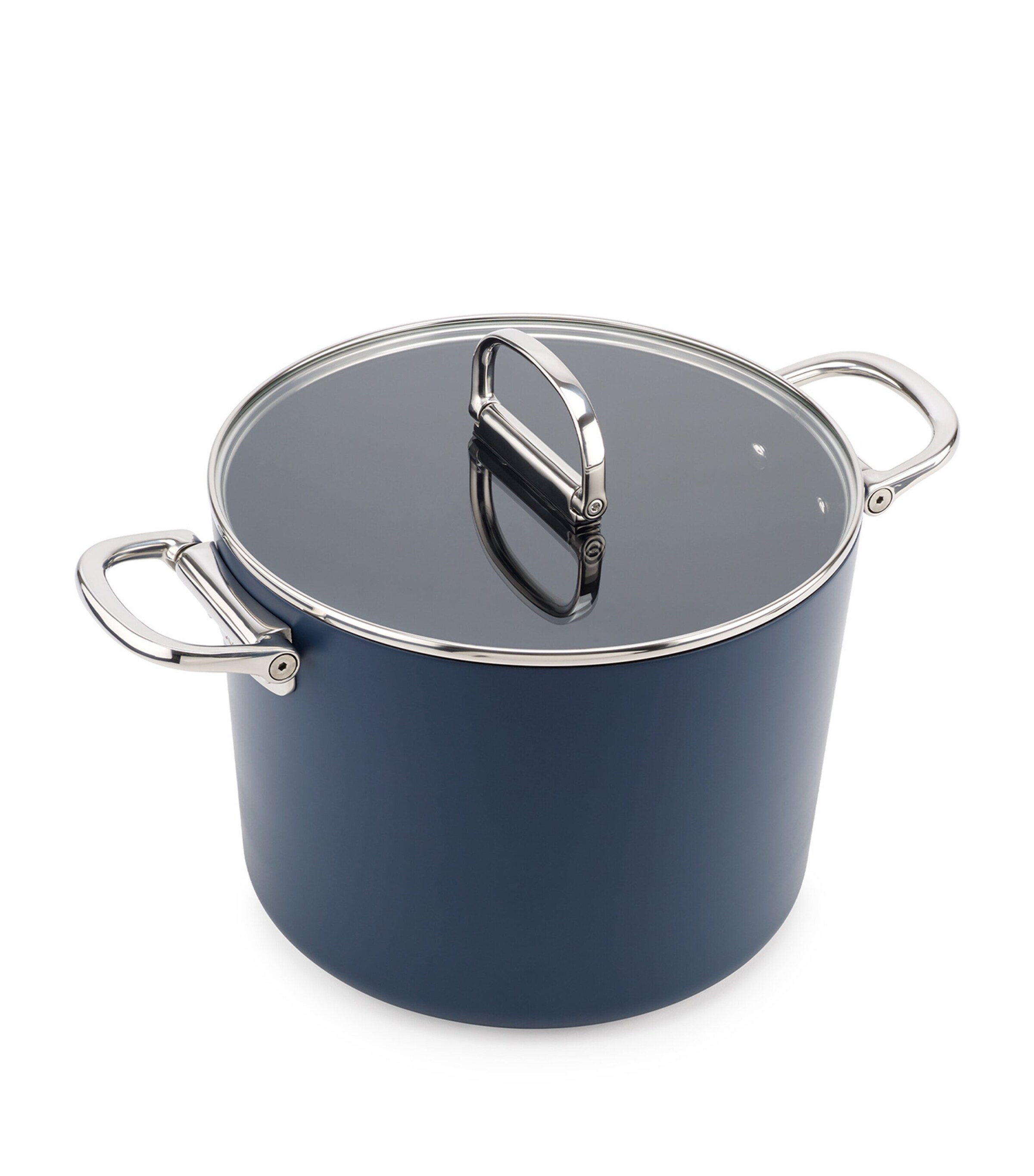 Space Non-Stick Folding Handle Stock Pot and Lid (25cm) MIDNIGHT BLUE Image 6