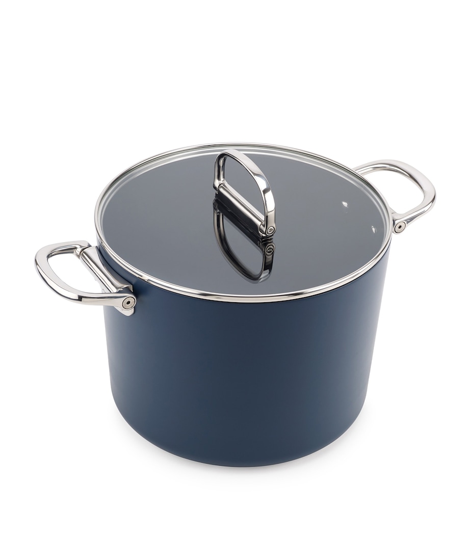 Space Non-Stick Folding Handle Stock Pot and Lid (25cm) MIDNIGHT BLUE Image 6