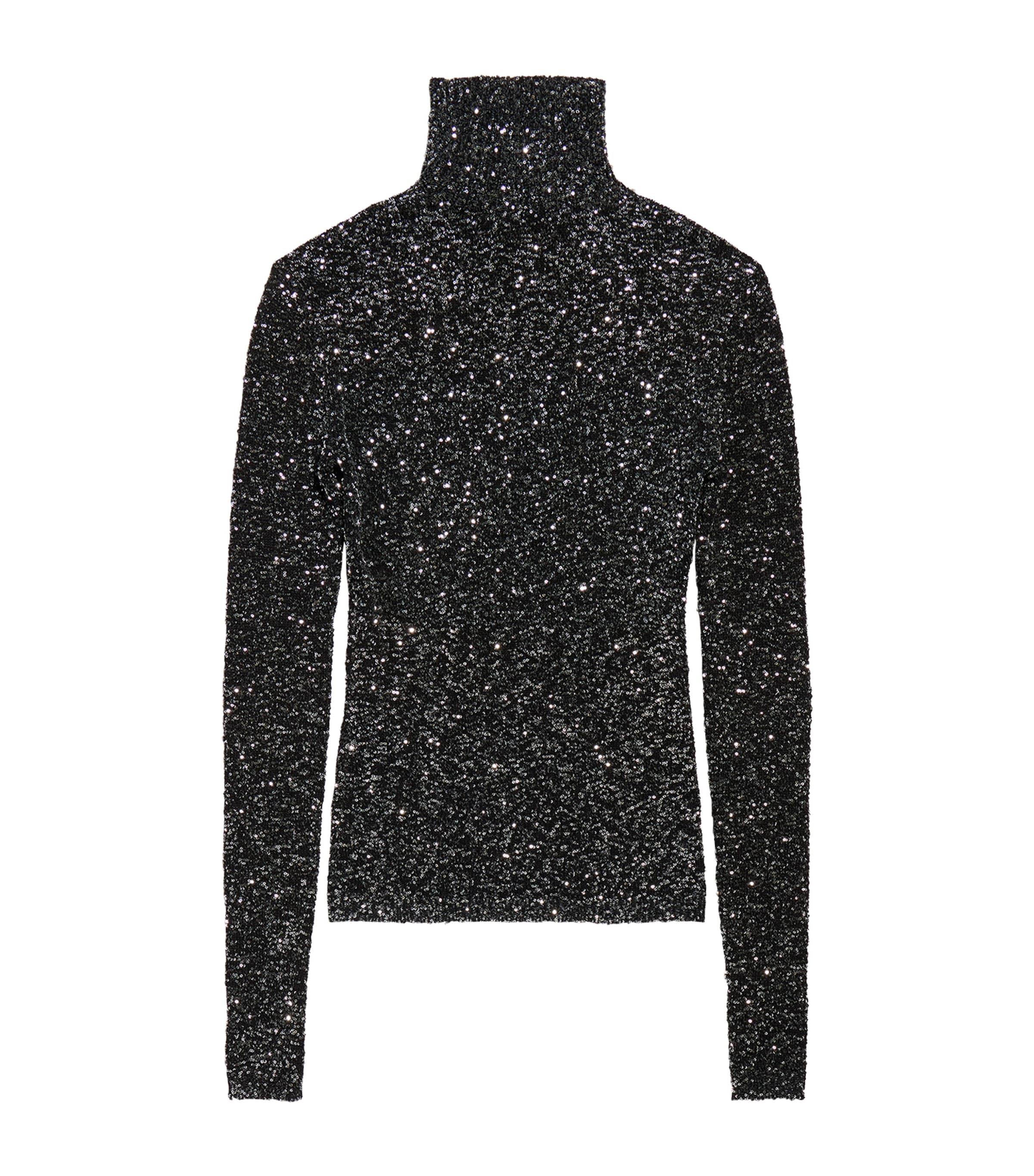 Sequin Rollneck Top 1073 Image 2