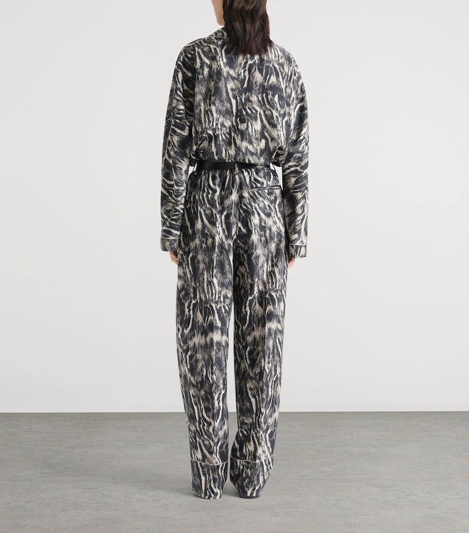 Silk Printed Trousers MULTICOLORED Image 3