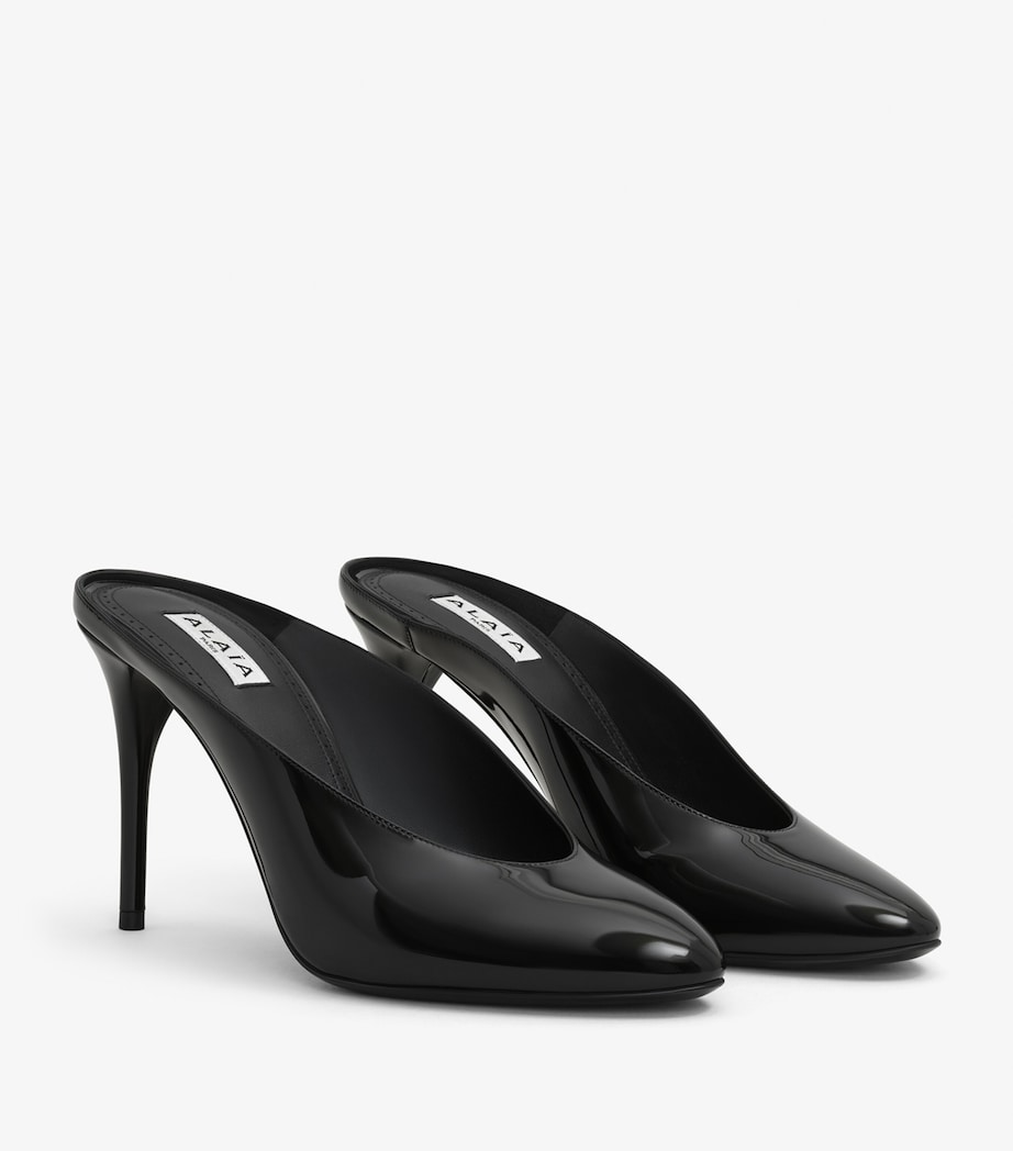 Patent Leather Decollete Mules 90 NOIR Image 3
