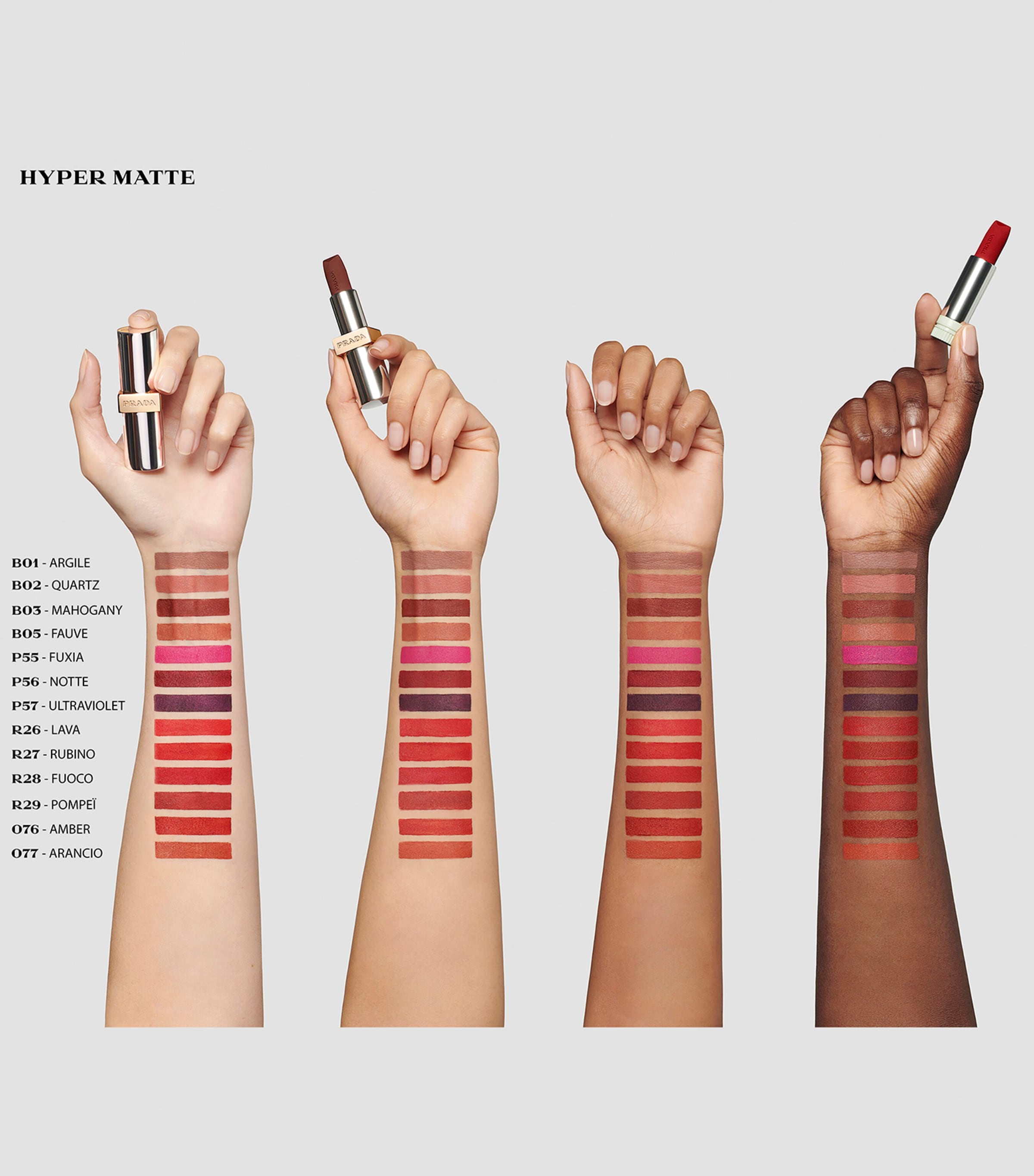 Prada Beauty Prada Monochrome Hyper Matte Lipstick | Harrods UK