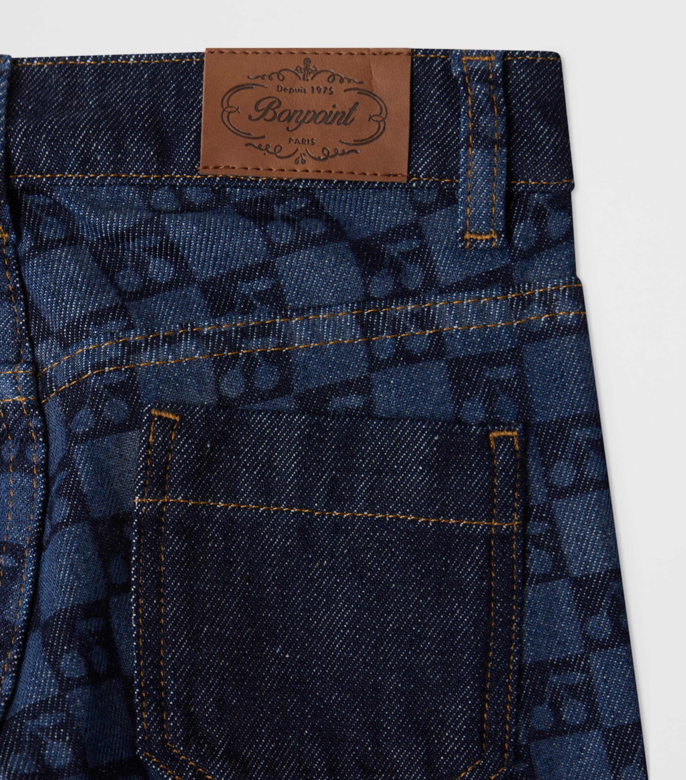 Bonpoint Cotton Cherry Print Jeans (4-8 Years) Imp Jean Clair Image 3