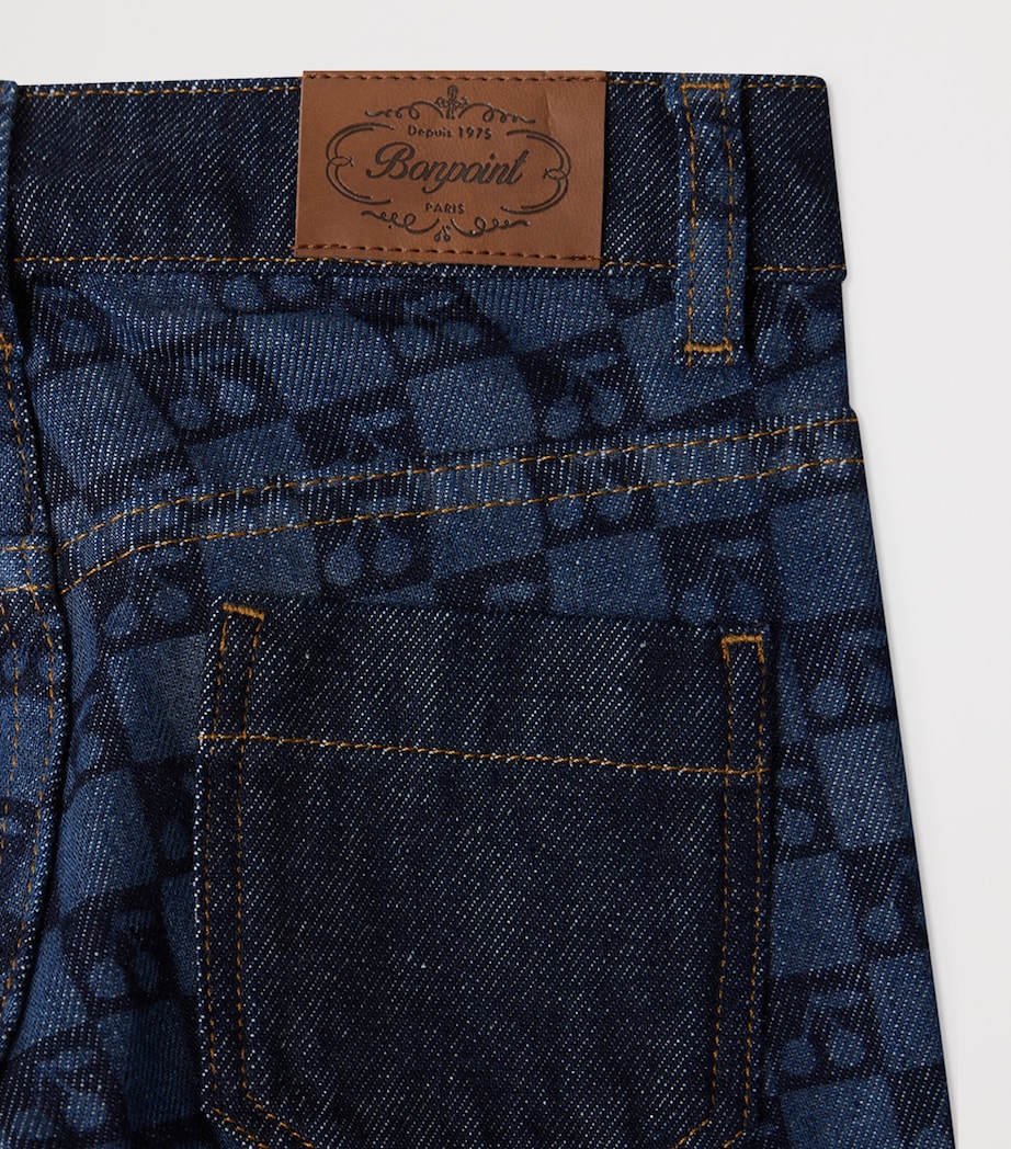 Bonpoint Cotton Cherry Print Jeans (4-8 Years) Imp Jean Clair Image 3
