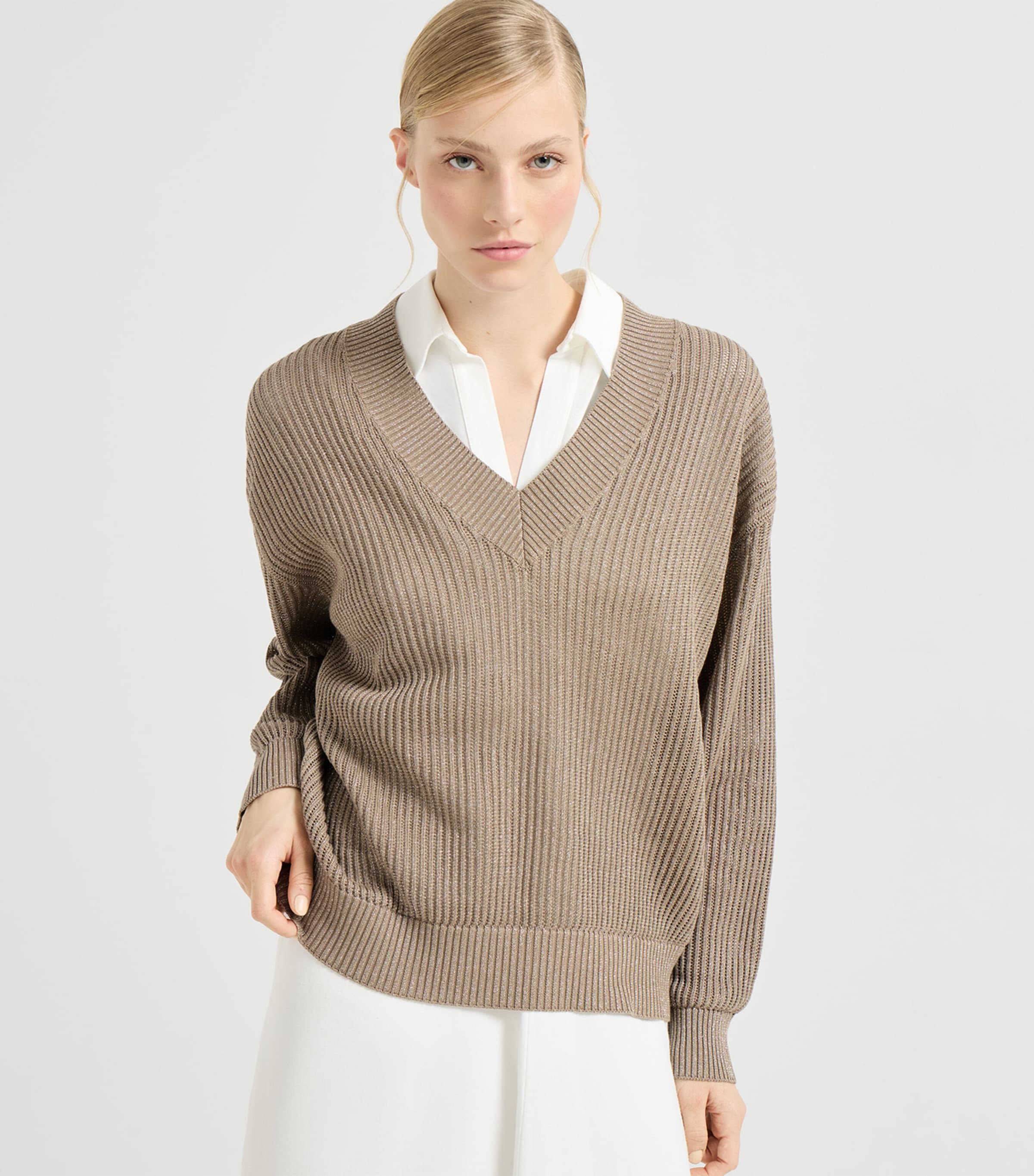 Cotton-Blend Sweater CCJ17 Image 3