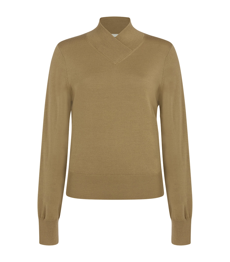 Merino Wool-Silk Detta Sweater PUTTY Image 1