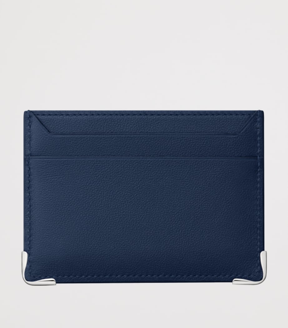 Leather Must de Cartier Double Card Holder NAVY BLUE Image 3