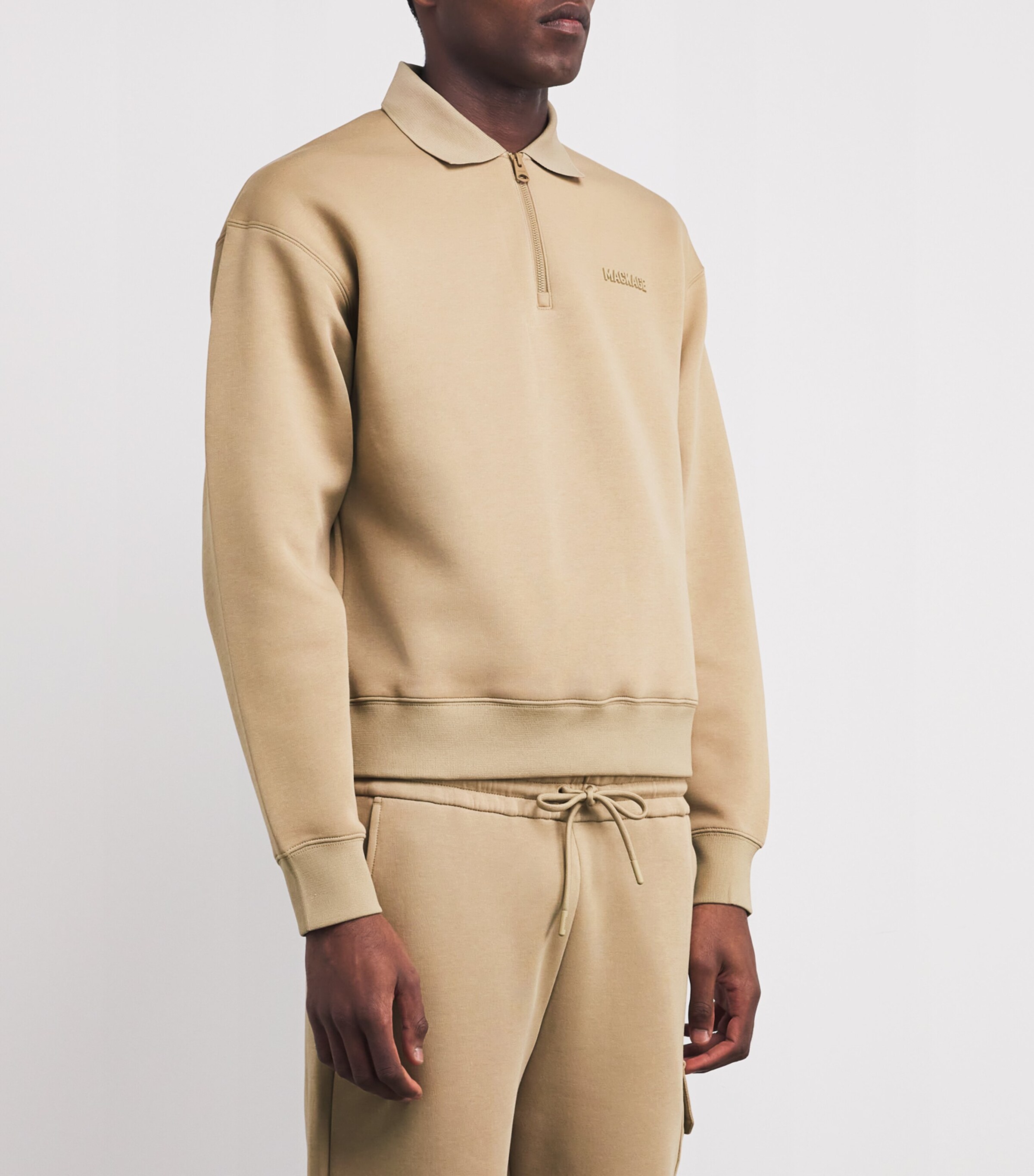 Mackage Mens Double-Face Jersey Felix Sweatshirt Light Camel Image 3