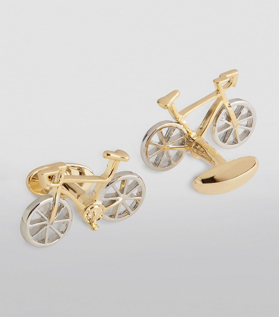 Bicycle Cufflinks 1A-SILVER Image 6