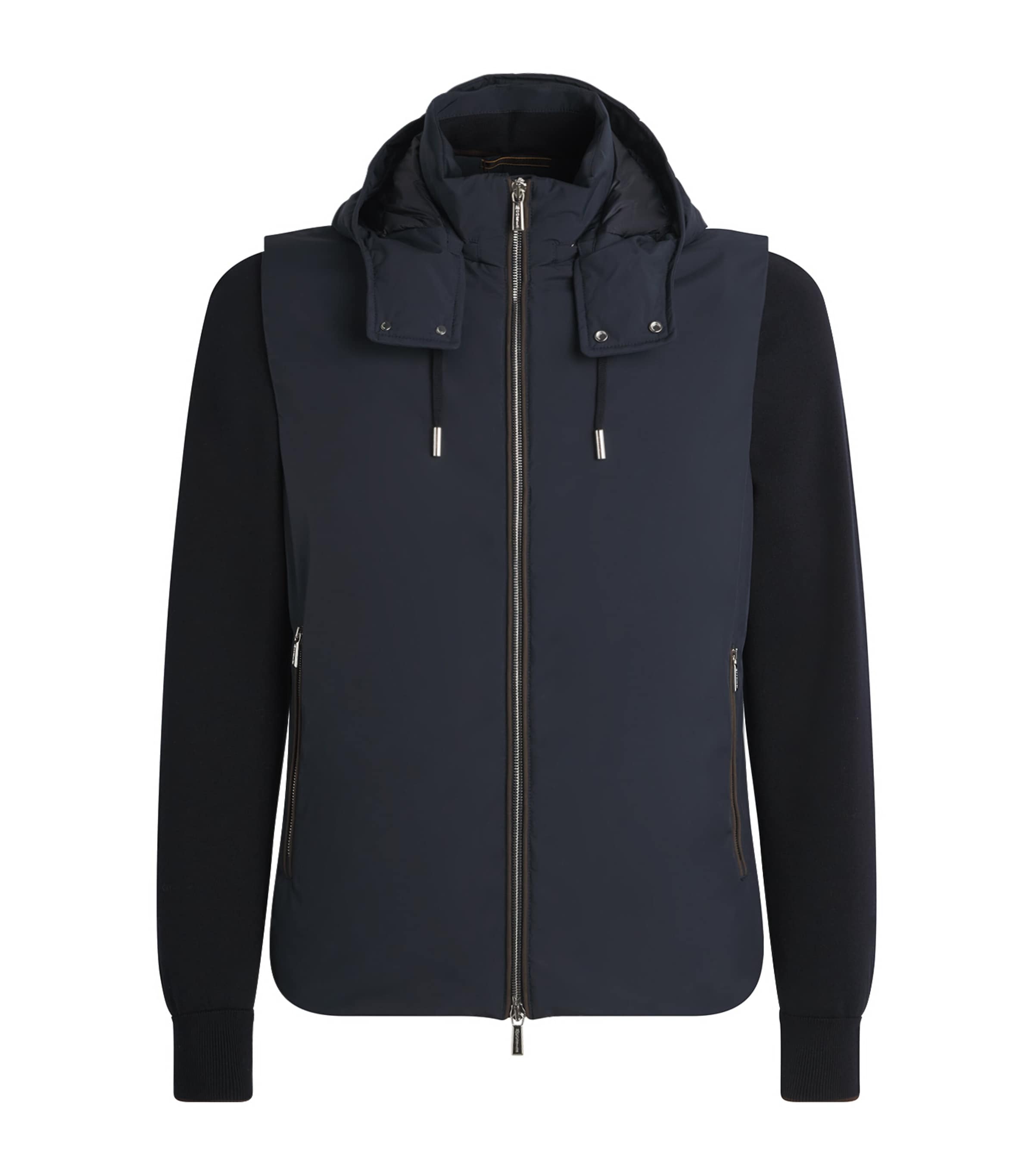 Moorer Mens Quilted Hybrid Jacket Blu Image 1