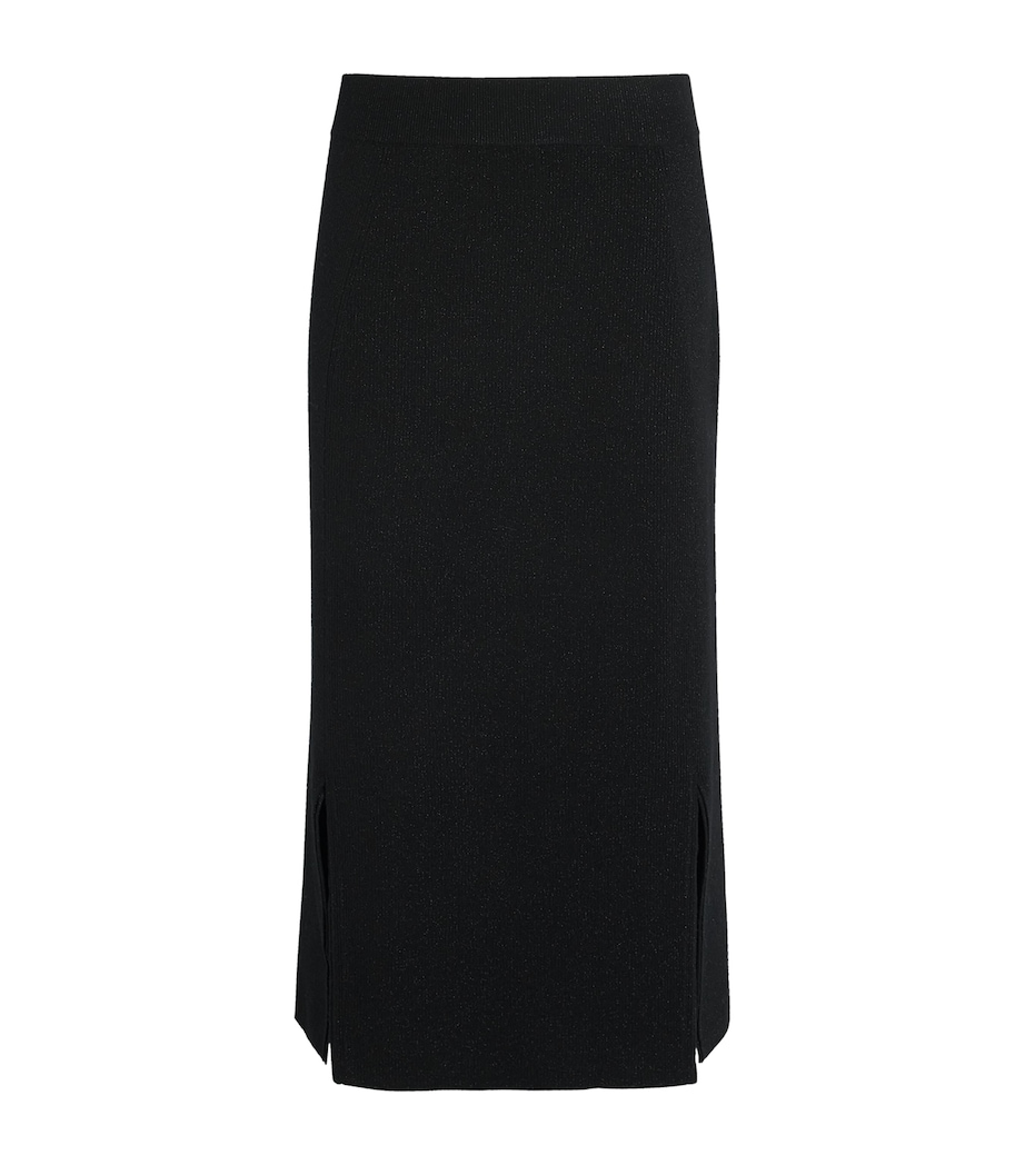 Merino-Blend Glitter Midi Skirt 3000 BLACK Image 1
