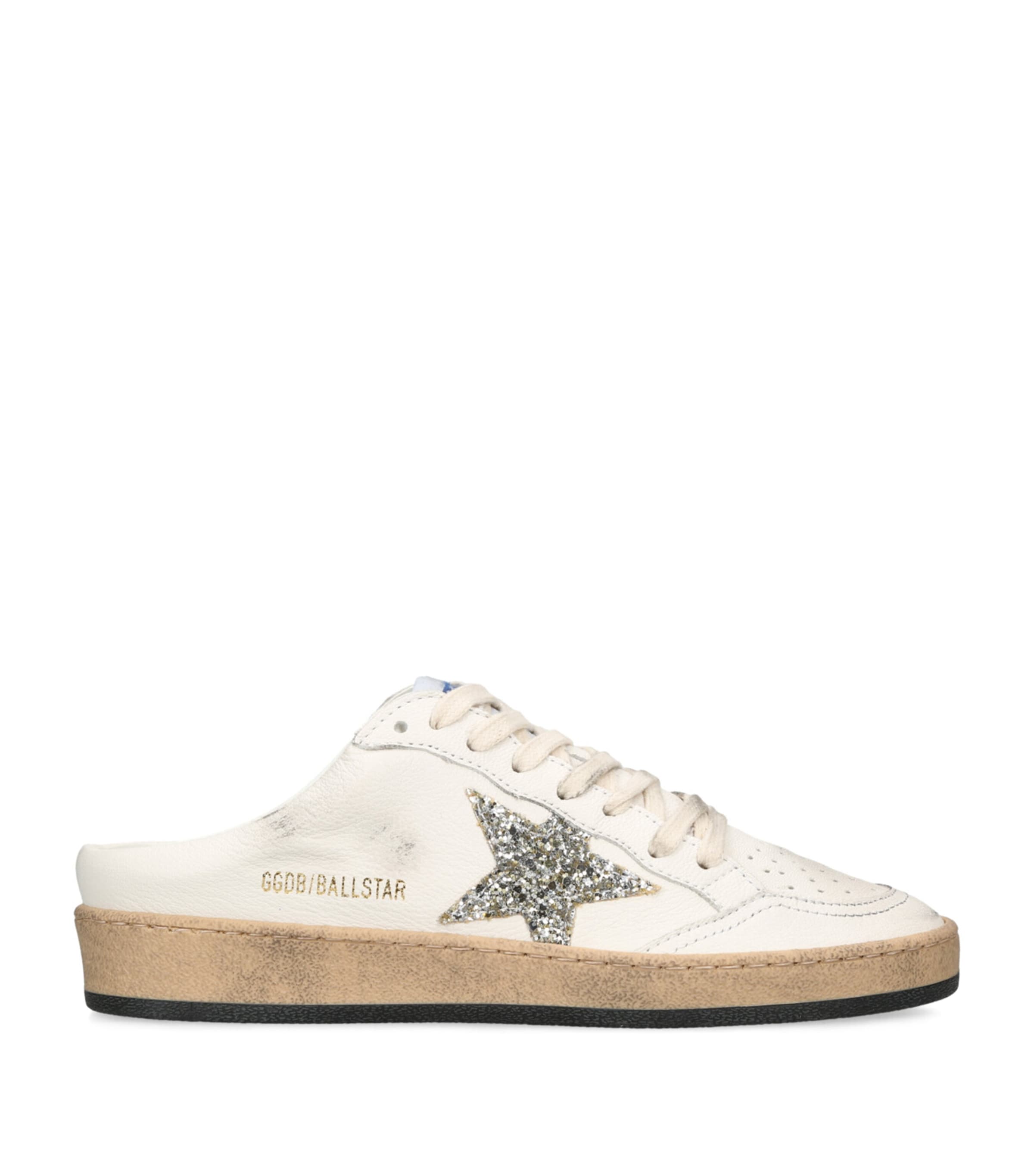 Golden Goose Ball Star Sabot Sneakers In White