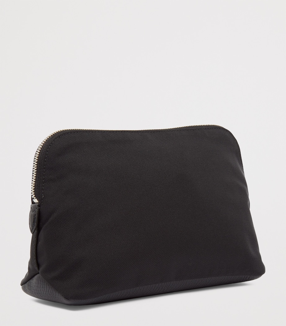 Smythson Canvas Wash Bag Black Image 2