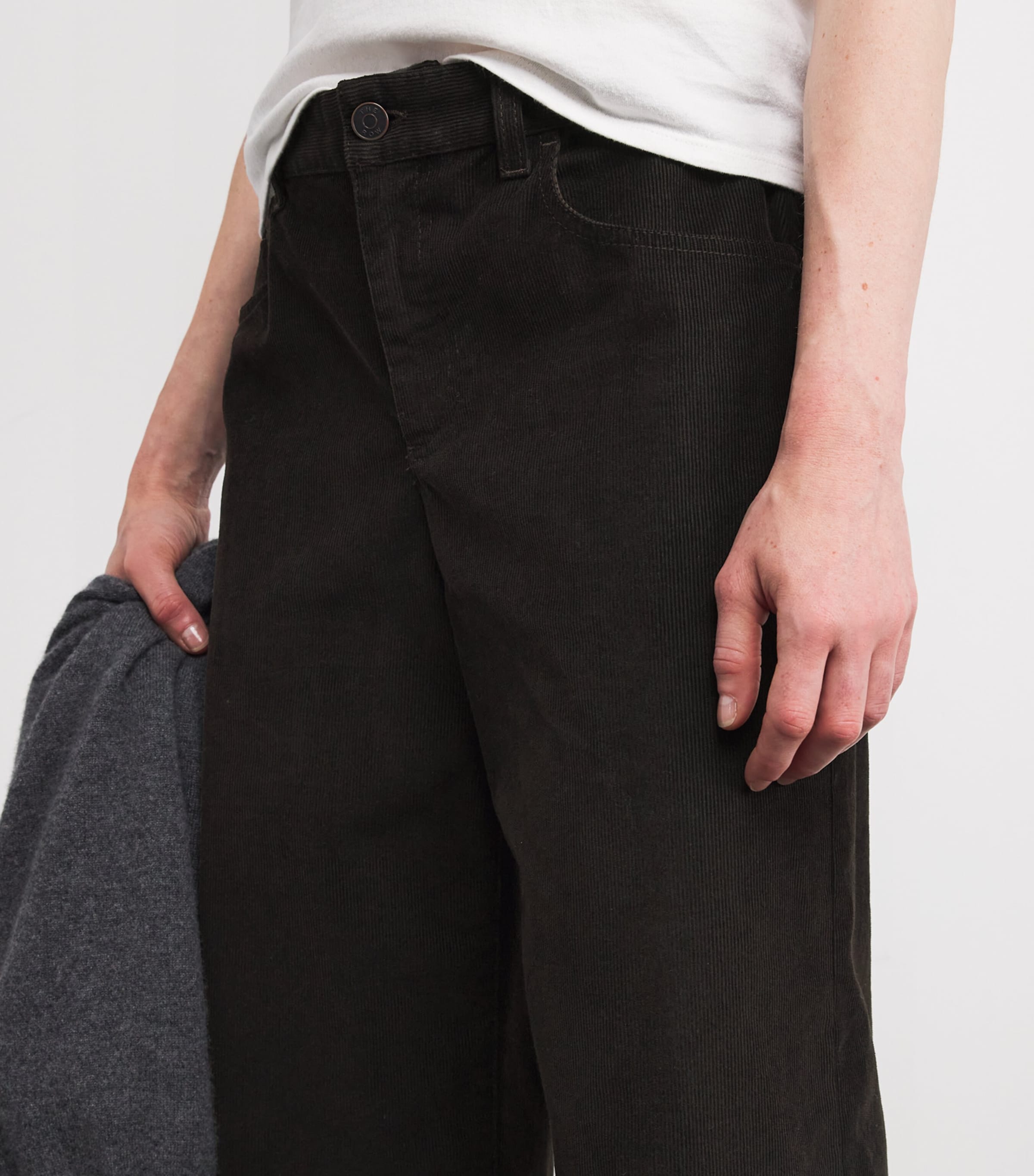 Eglitta Corduroy Straight Trousers BROWN Image 5