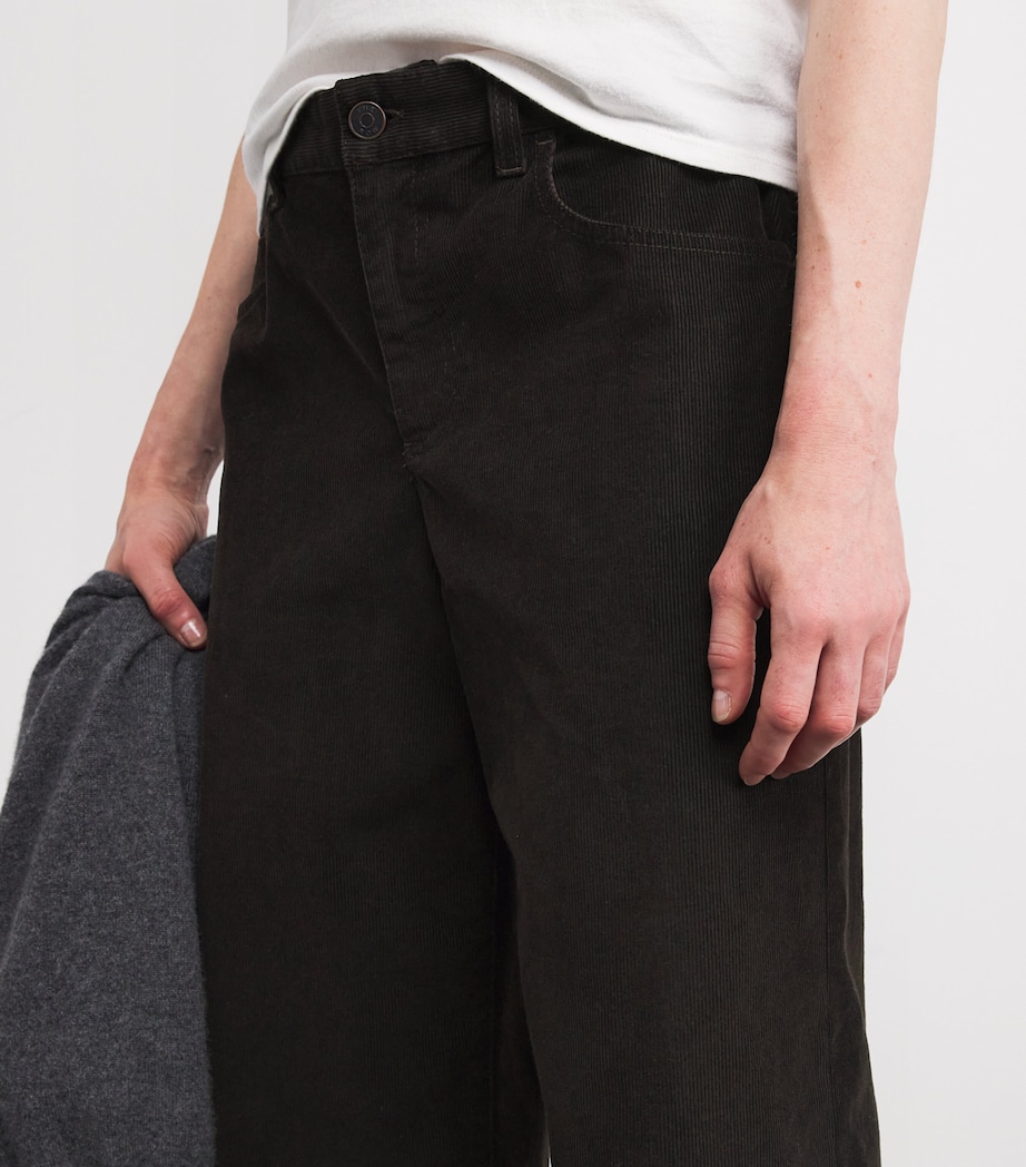 Eglitta Corduroy Straight Trousers BROWN Image 5