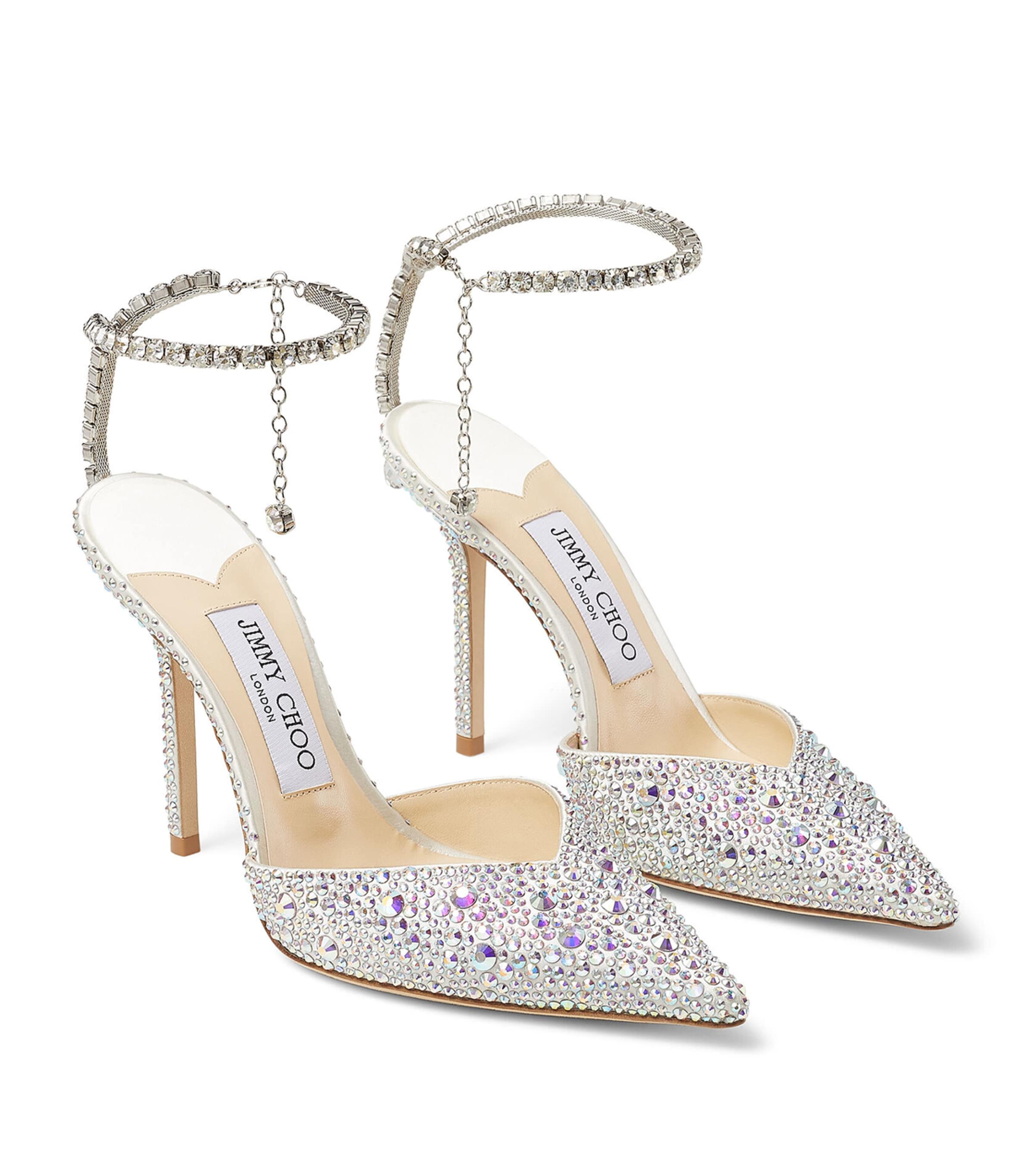 Saeda 100 Crystal Embellished Pumps IVORY/CRYSTAL Image 3