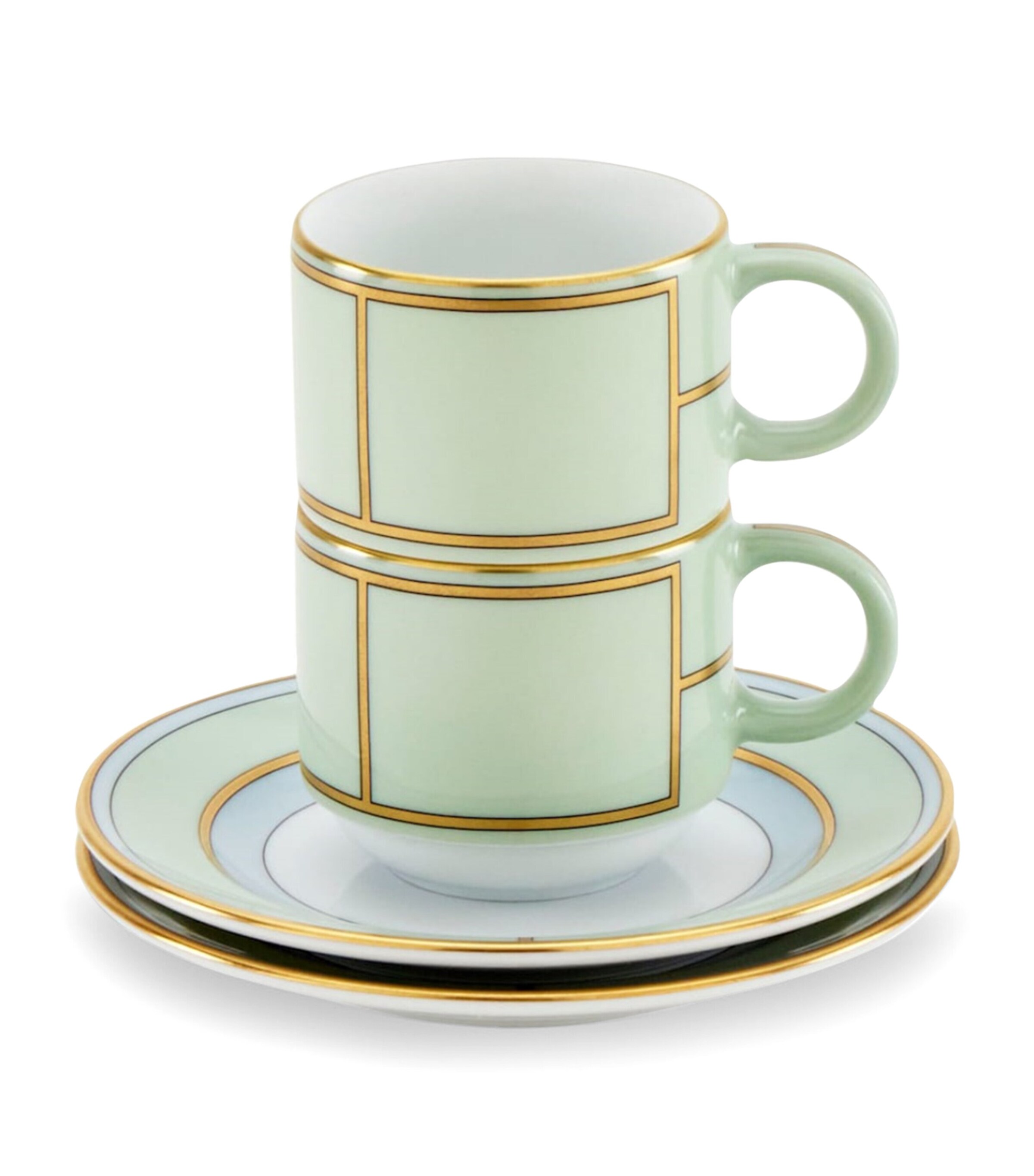Set of 2 Colonna Diva Verde Coffee Cups and Saucers G00134900 Image 2