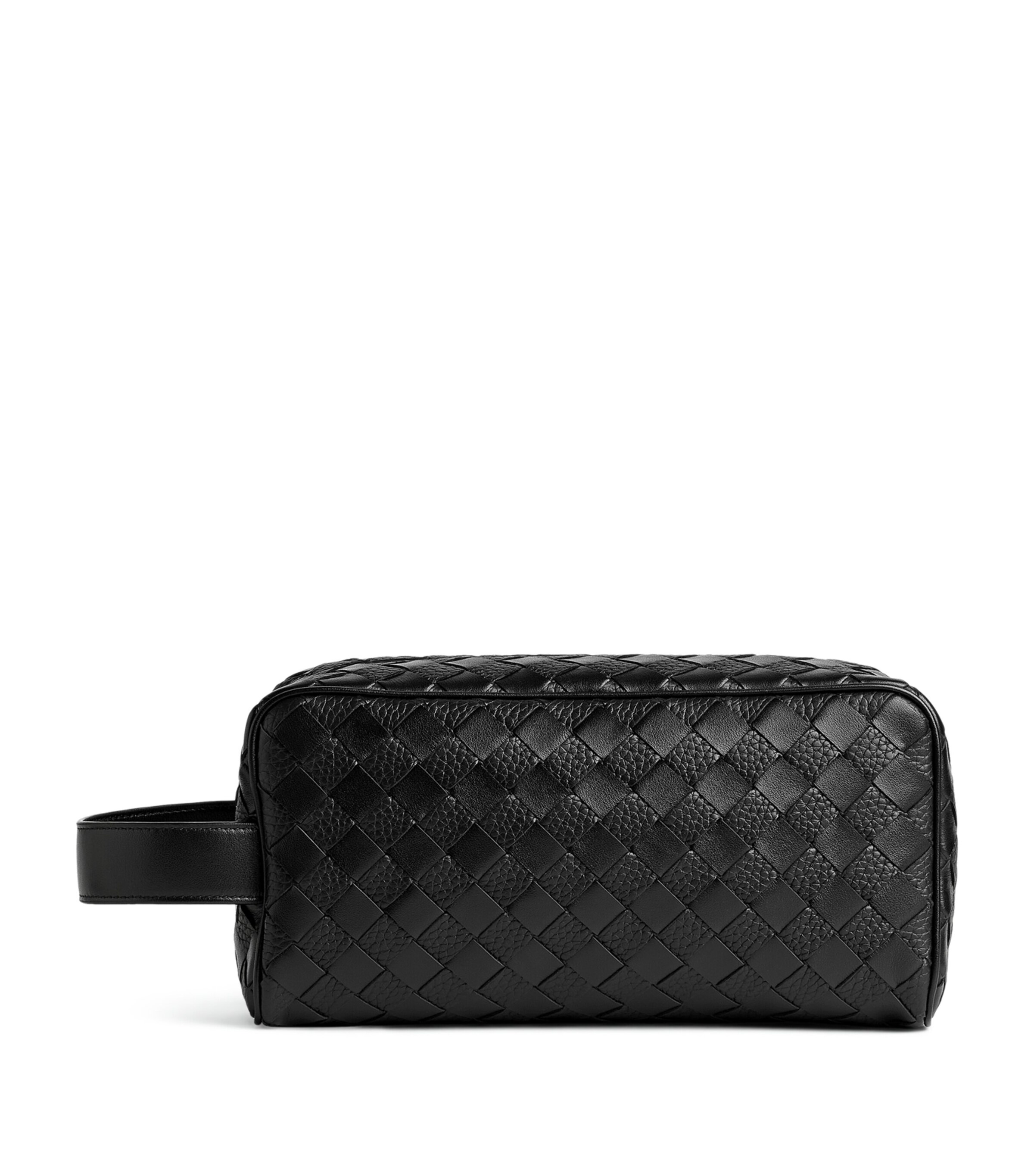 Bottega Veneta Grey Leather Intrecciato Travel Pouch | Harrods US