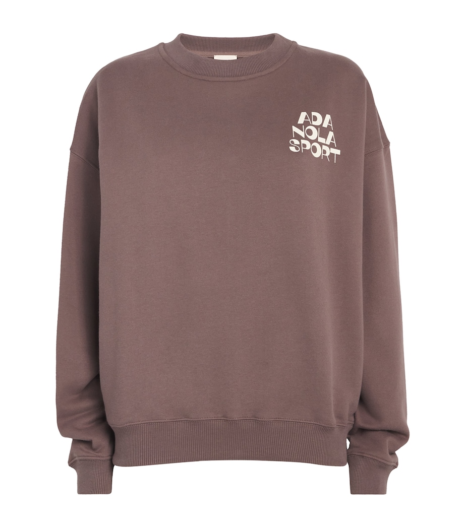 Adanola Womens Retro Relaxed Sweatshirt Pebble Brown Image 1