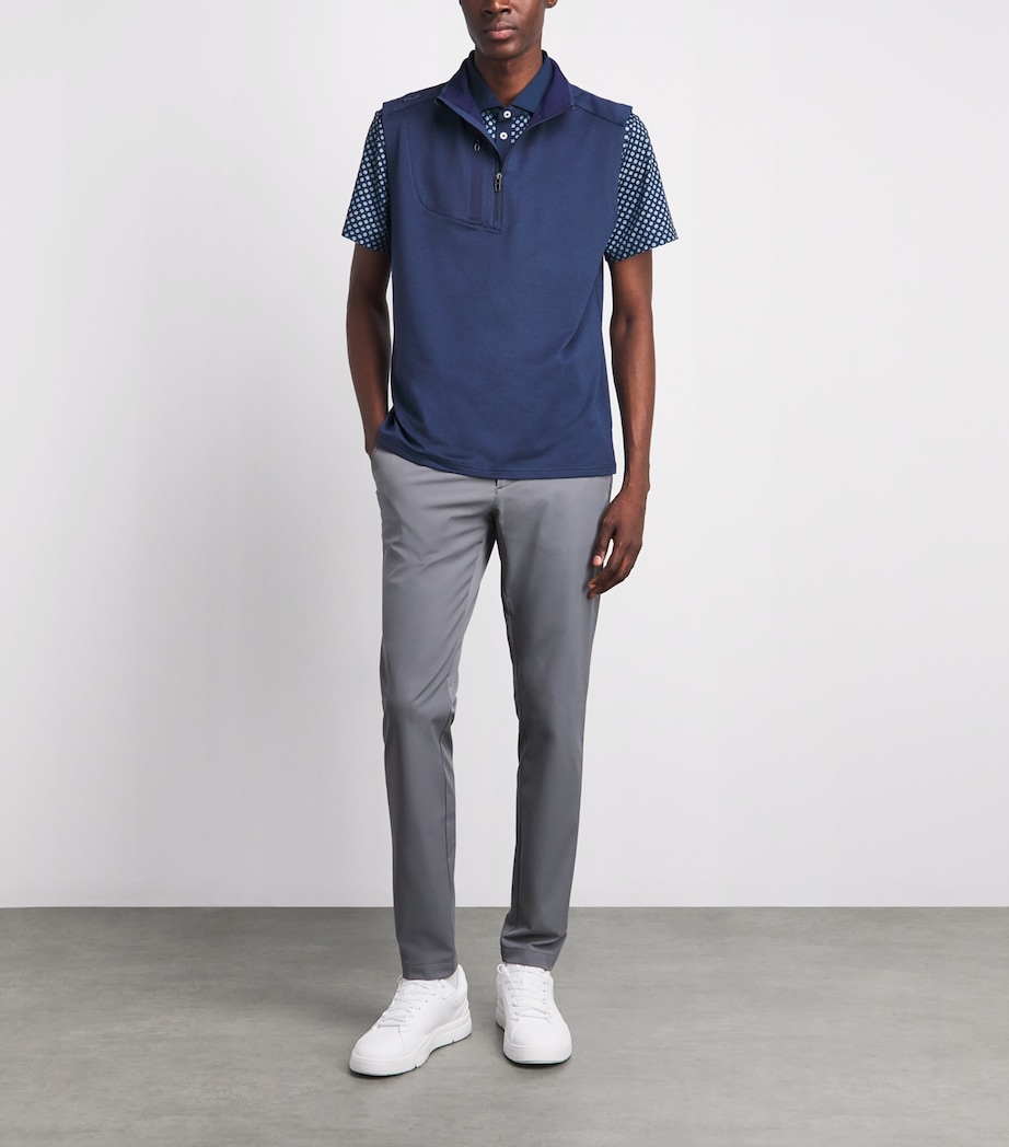 RLX Ralph Lauren Mens Half-Zip Gilet Spring Navy Heather Image 2