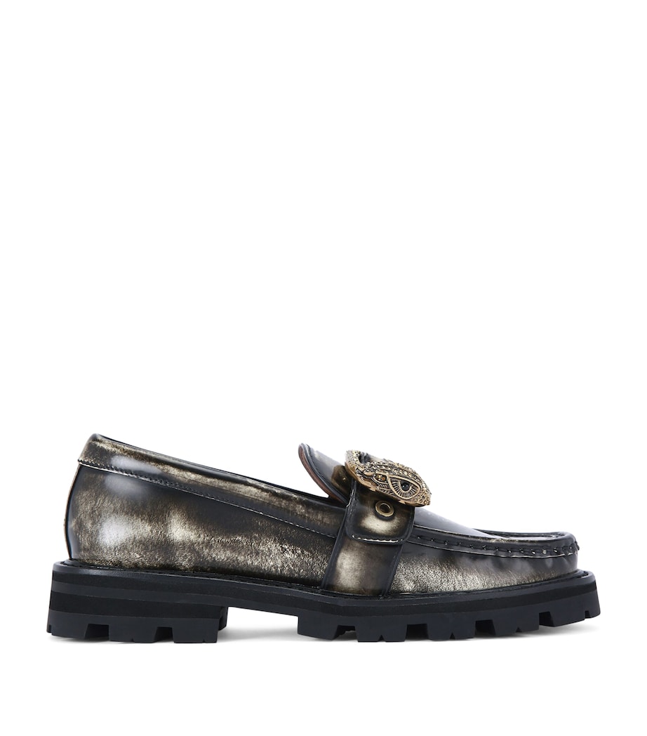 Kurt Geiger London Leather Mayfair Chunky Loafers 55 Blk/white Image 1