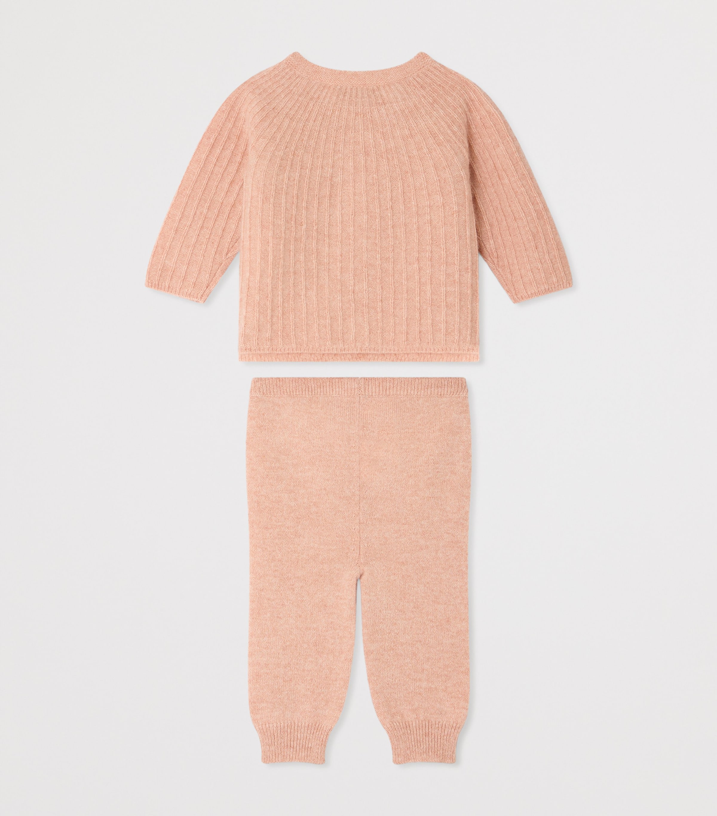 Bonpoint Cashmere Sweater and Leggings Set (3-18 Months) Rose The Image 2